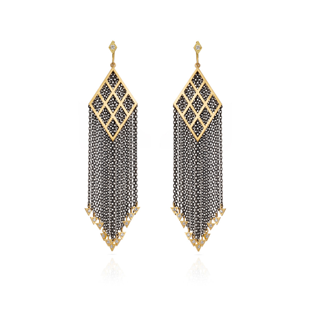Harlequin Fringe Earrings