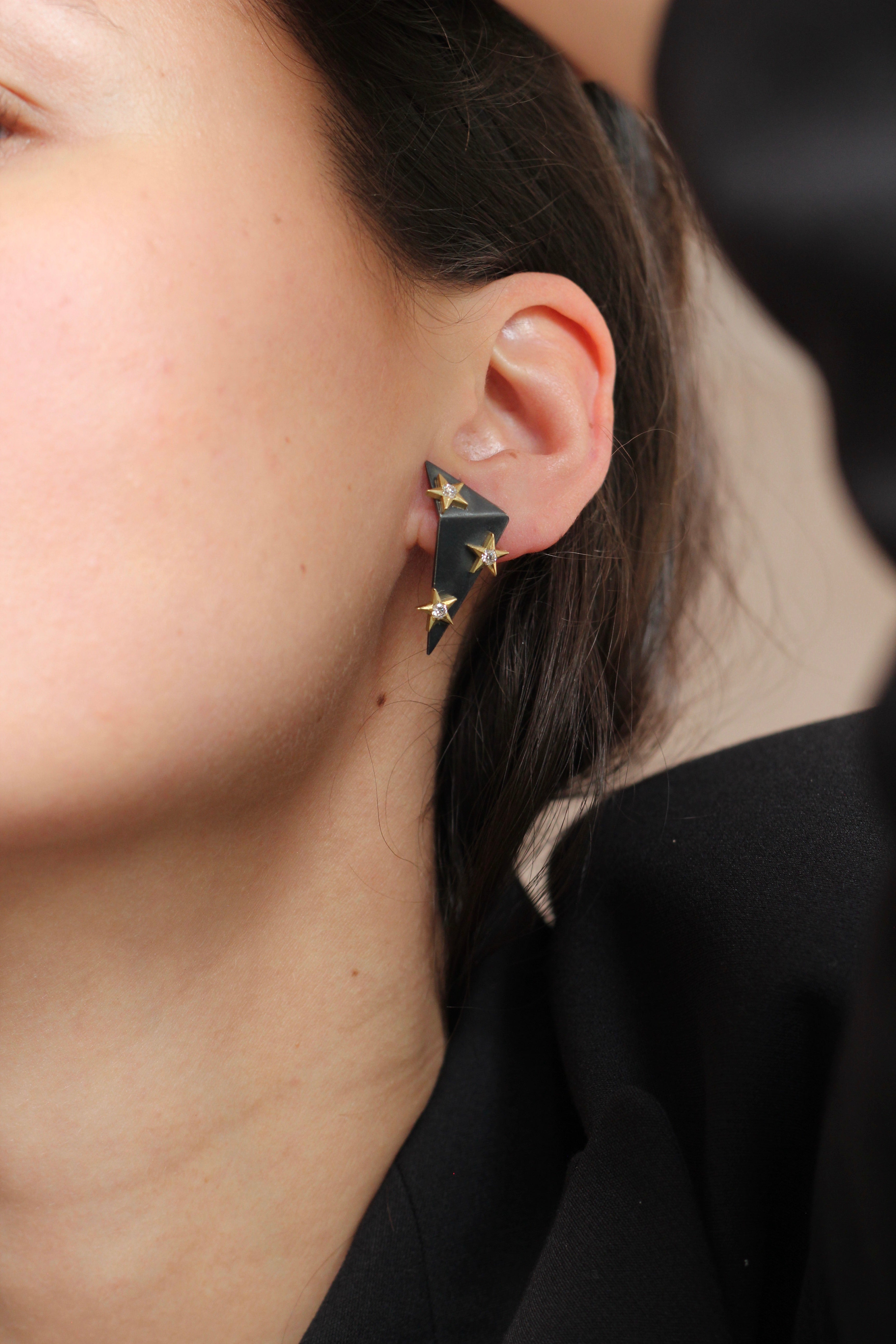 Asymmetric Stars + Stripes Earrings