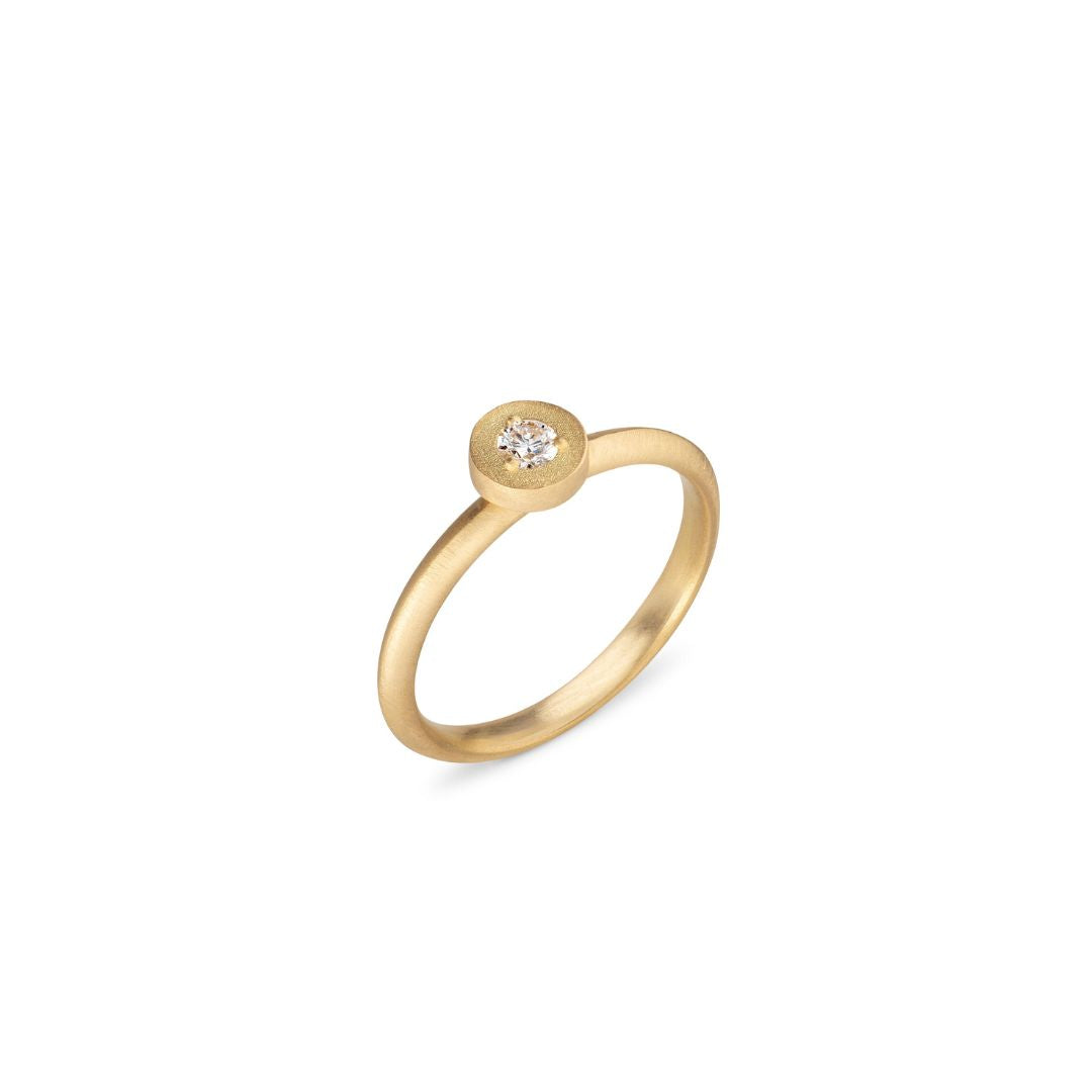 Shapes Circle Ring with Brilliant Cut Diamond