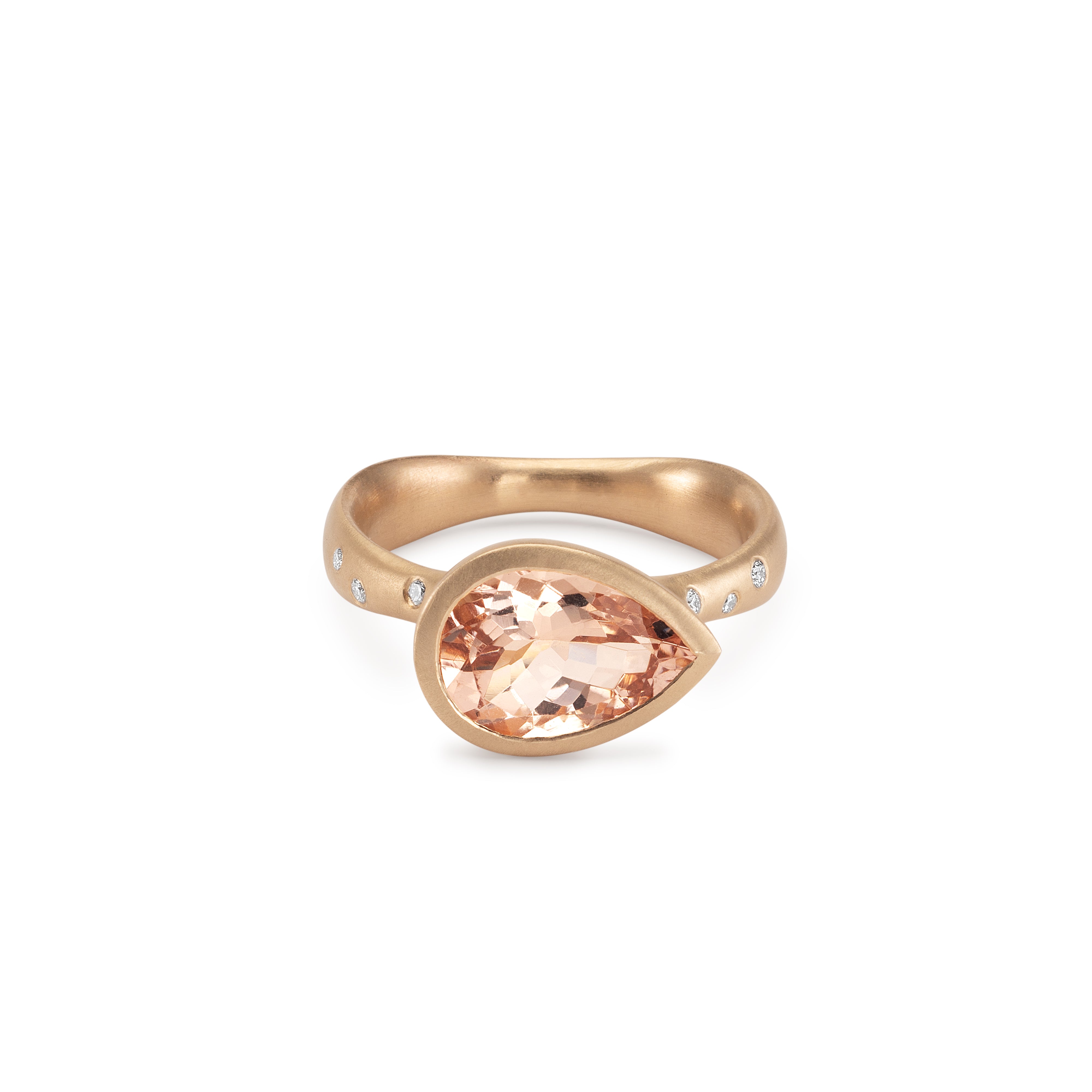 Peachy Morganite Sculpt Ring