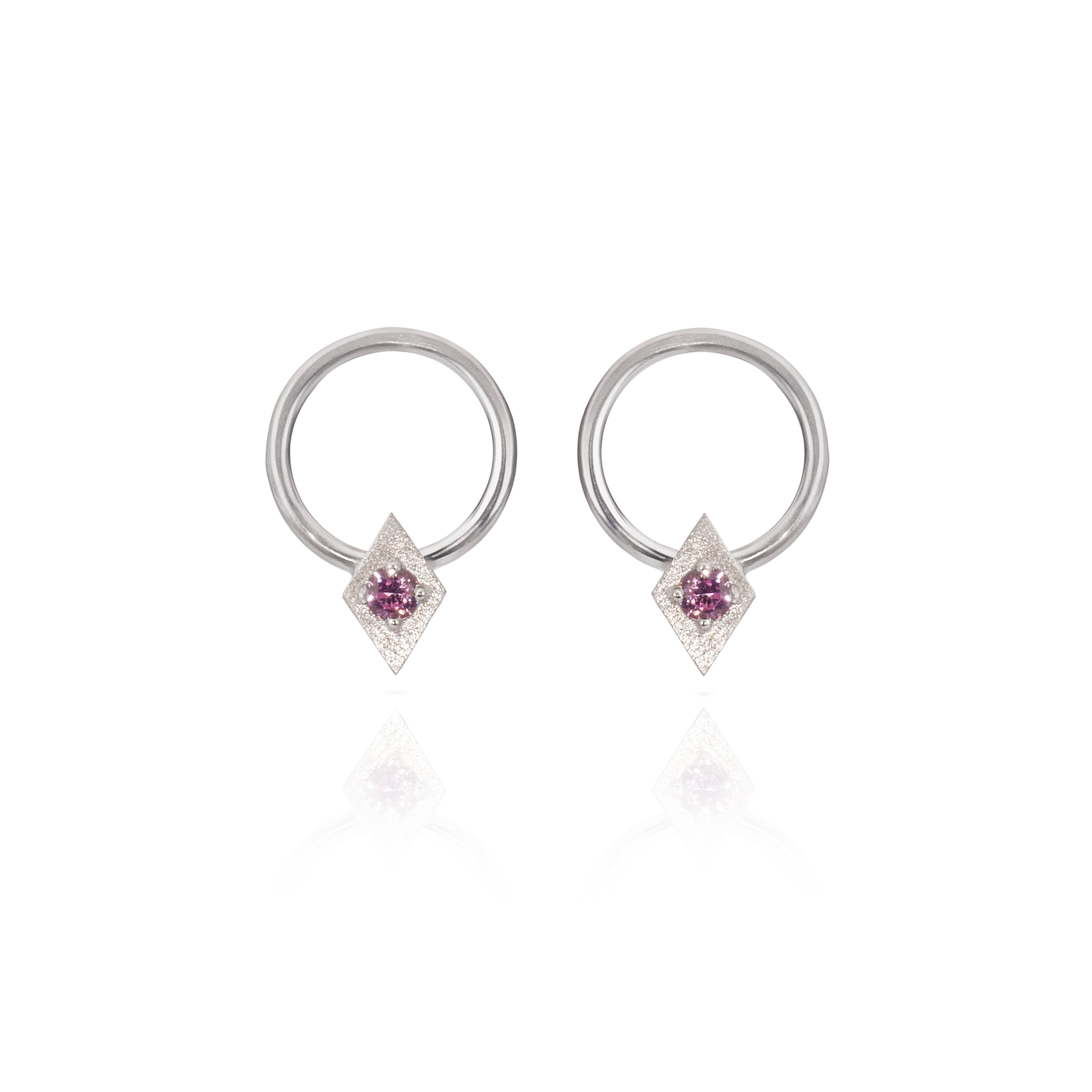 Harlequin Halo Pink Studs