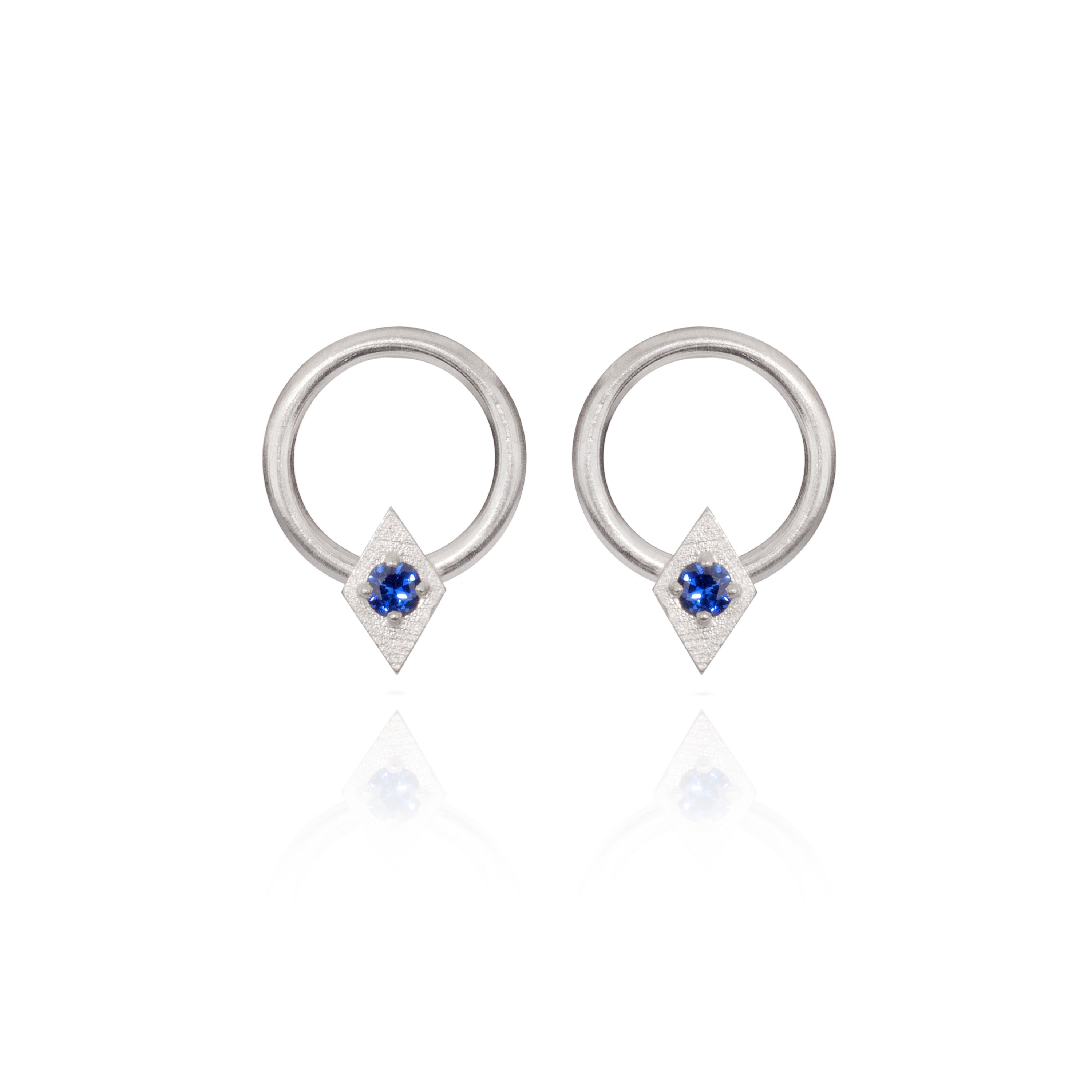 Harlequin Halo Blue Studs
