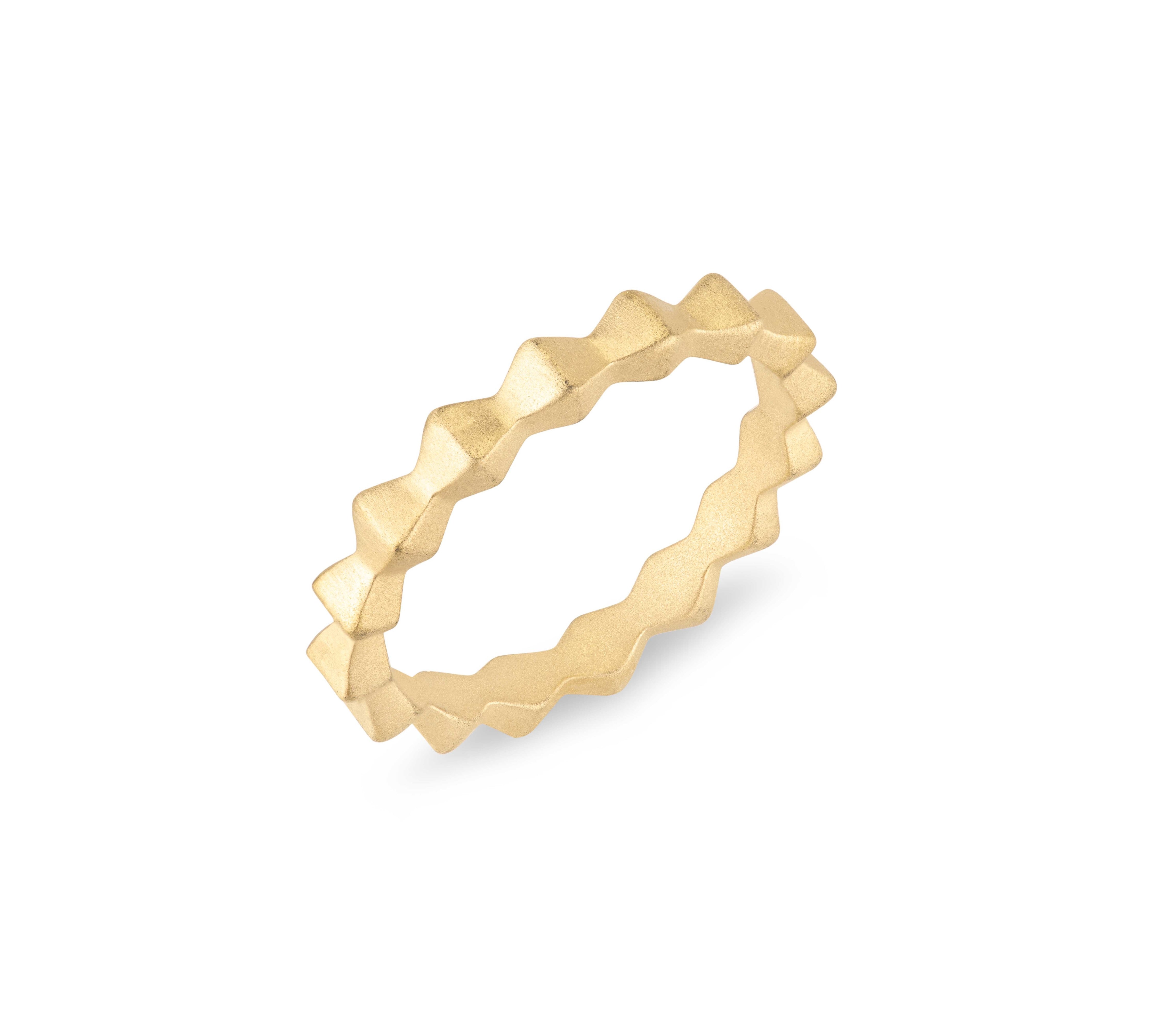 Pyra Stacking Ring in Yellow Gold