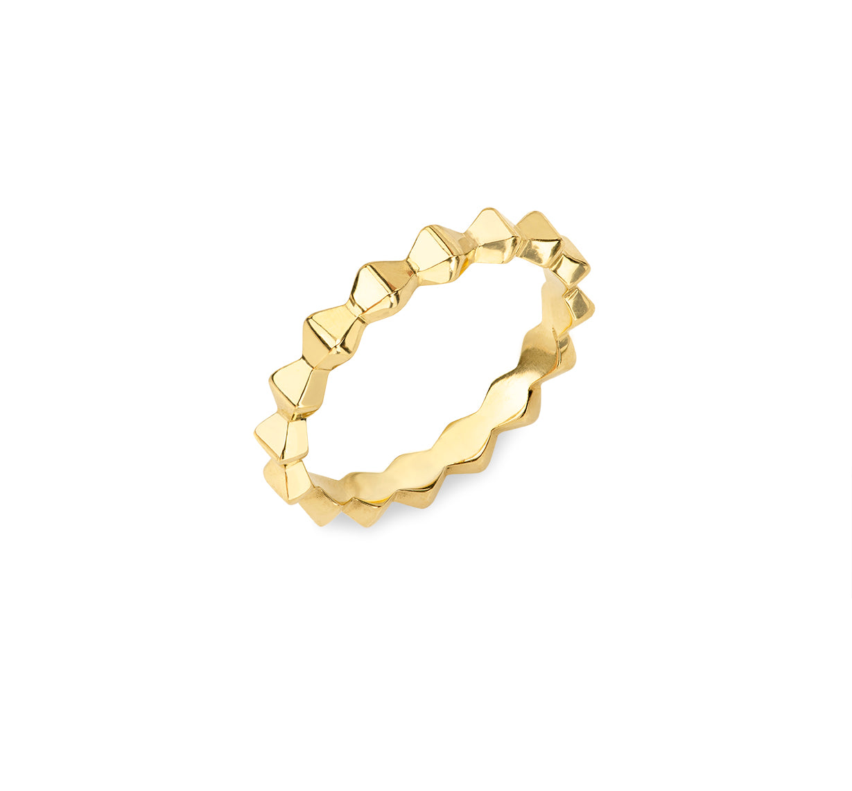 Pyra Stacking Ring in Yellow Gold