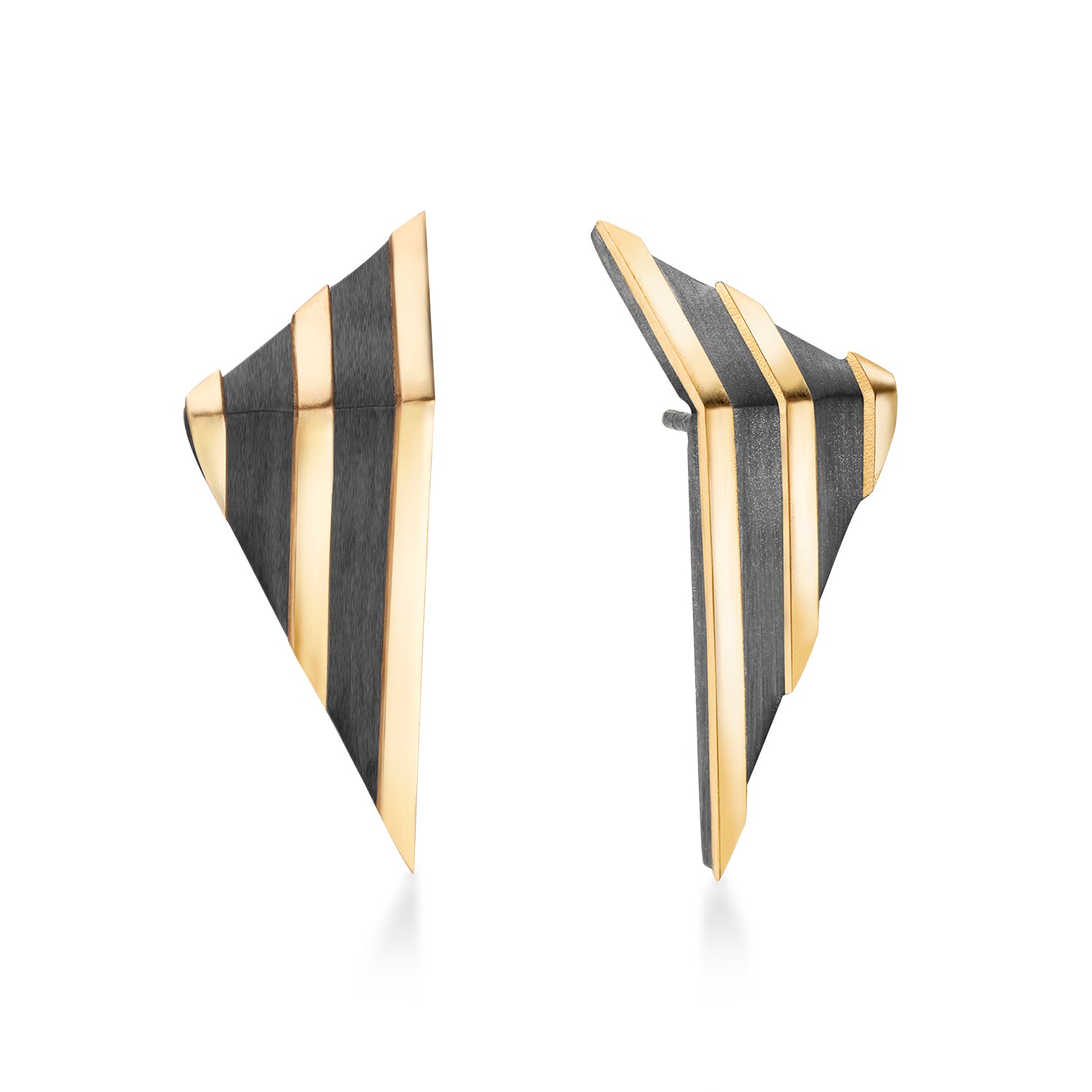 Geometric Striped Angular Earrings