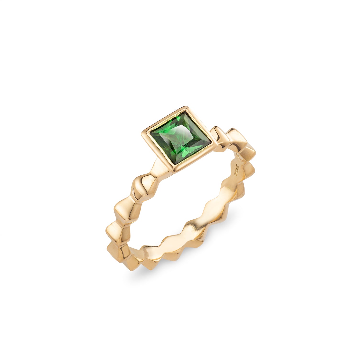 Pyra Engagement Ring with Tourmaline
