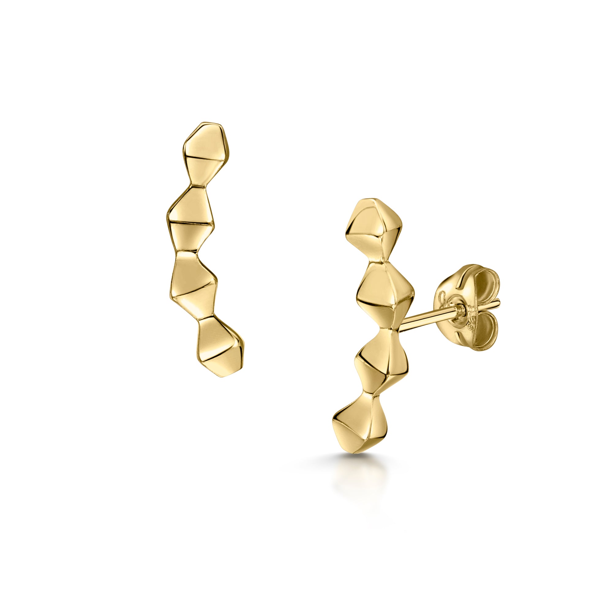 Pyra Ear Climber in Yellow Gold