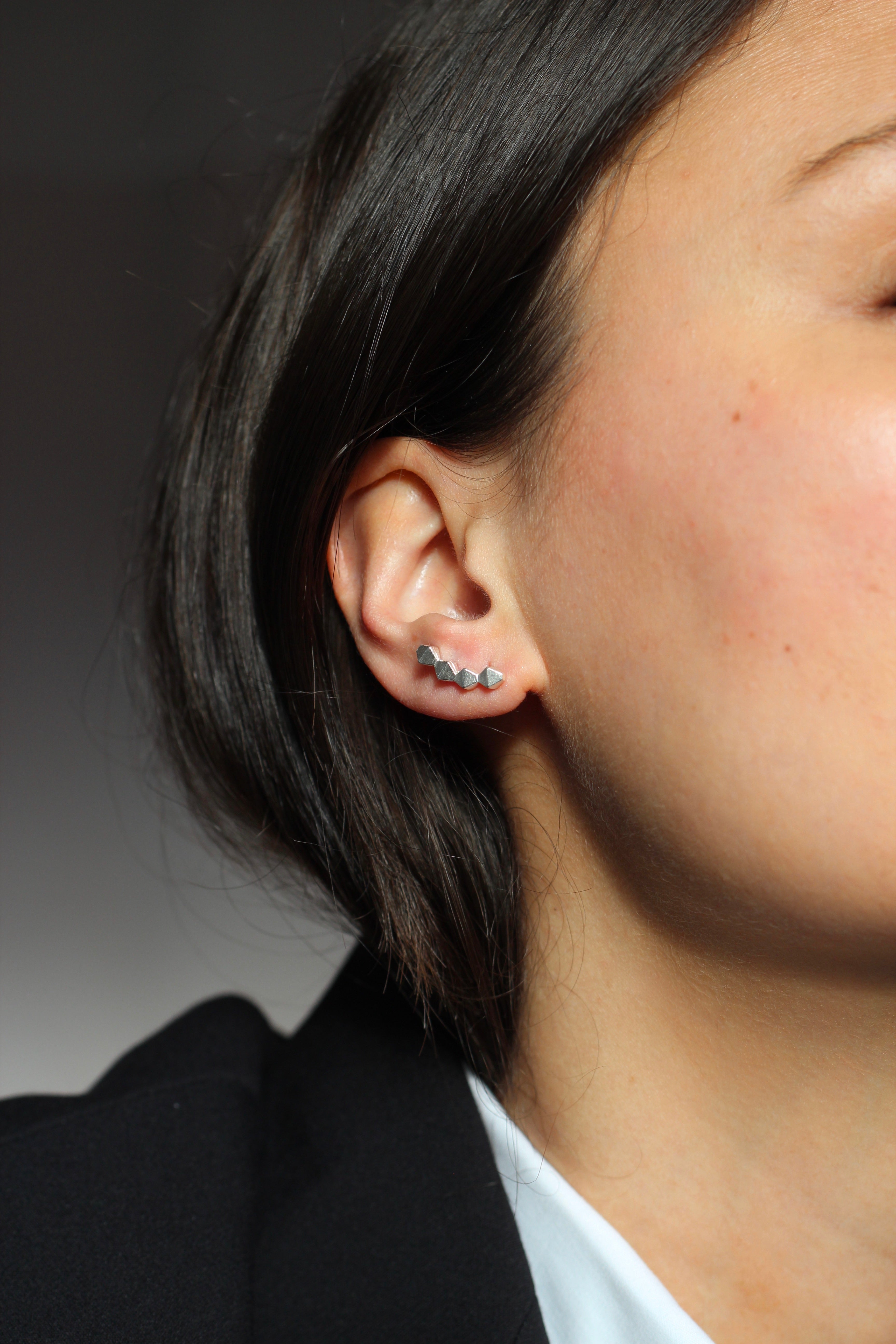 Pyra Ear Climber in Sterling Silver
