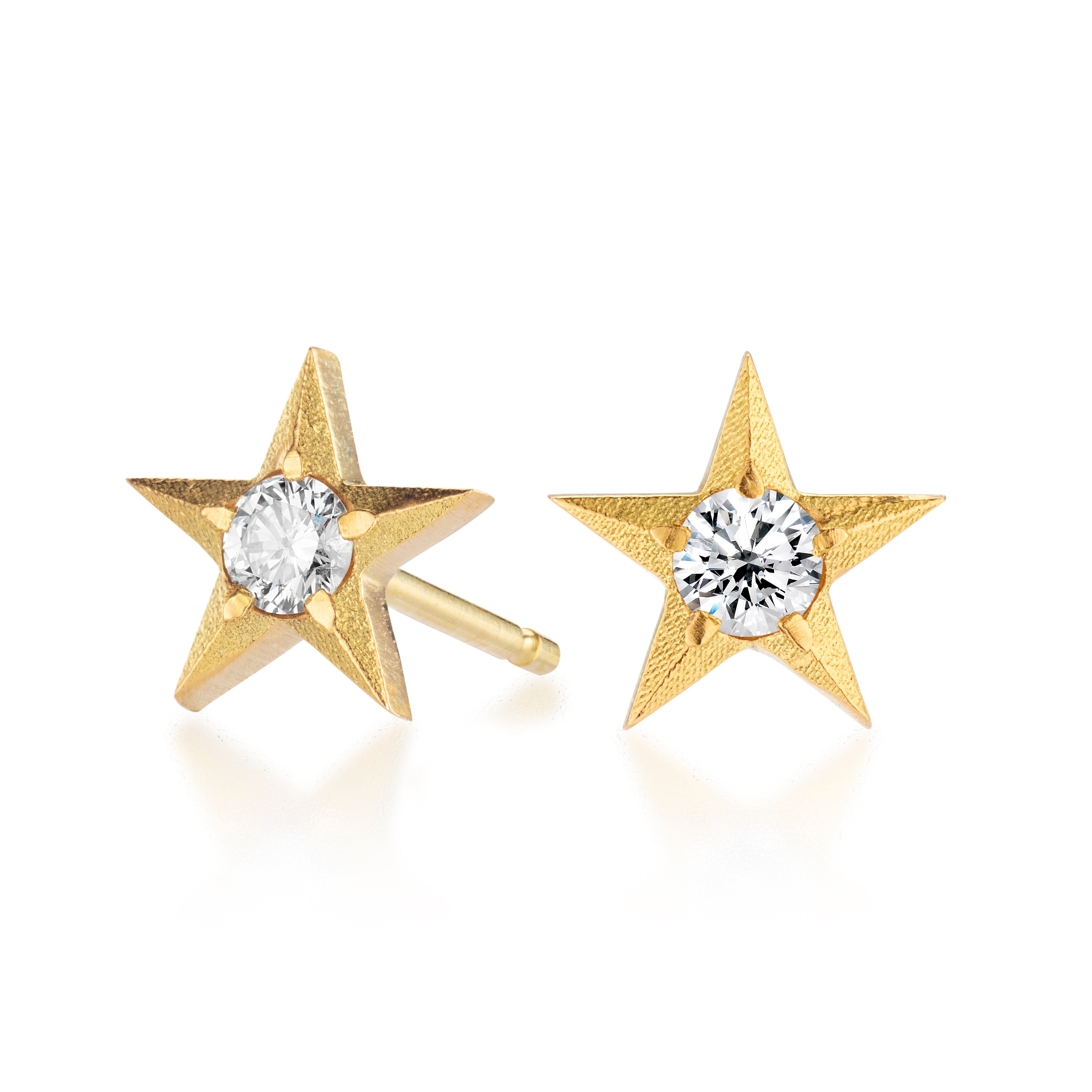 Stella Diamond Studs in Yellow Gold