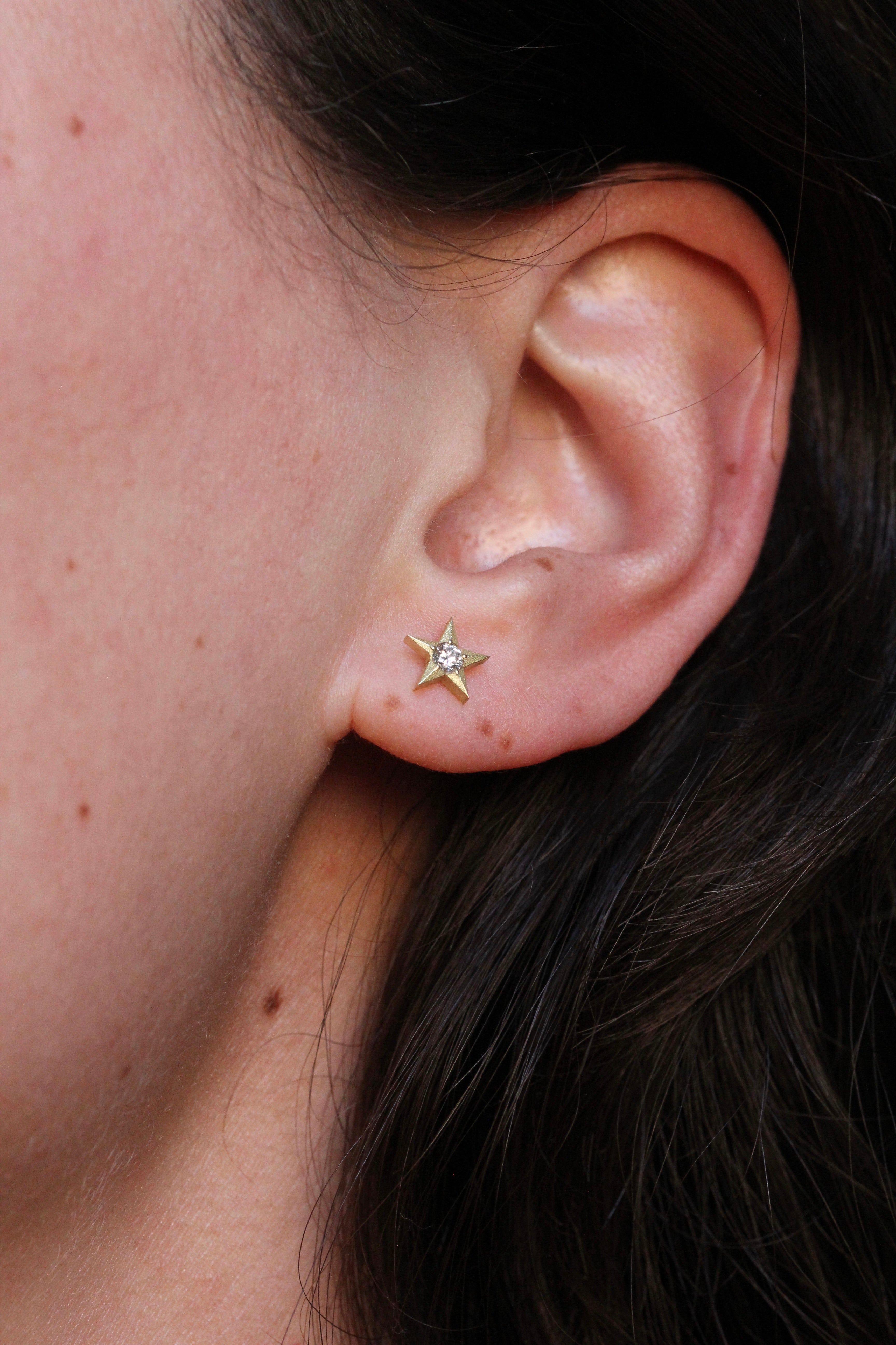 Stella Diamond Studs in Yellow Gold
