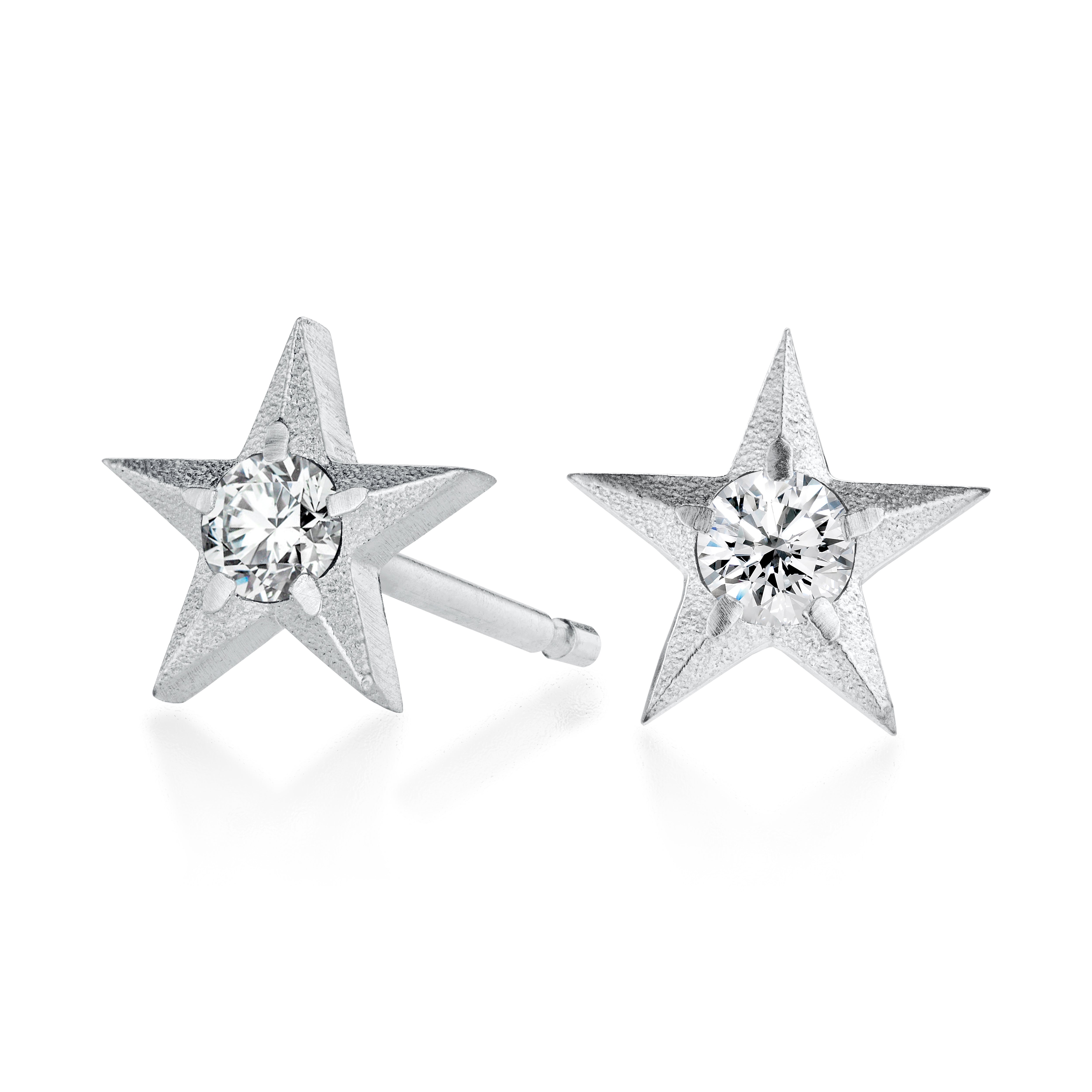 Stella Diamond Studs in White Gold