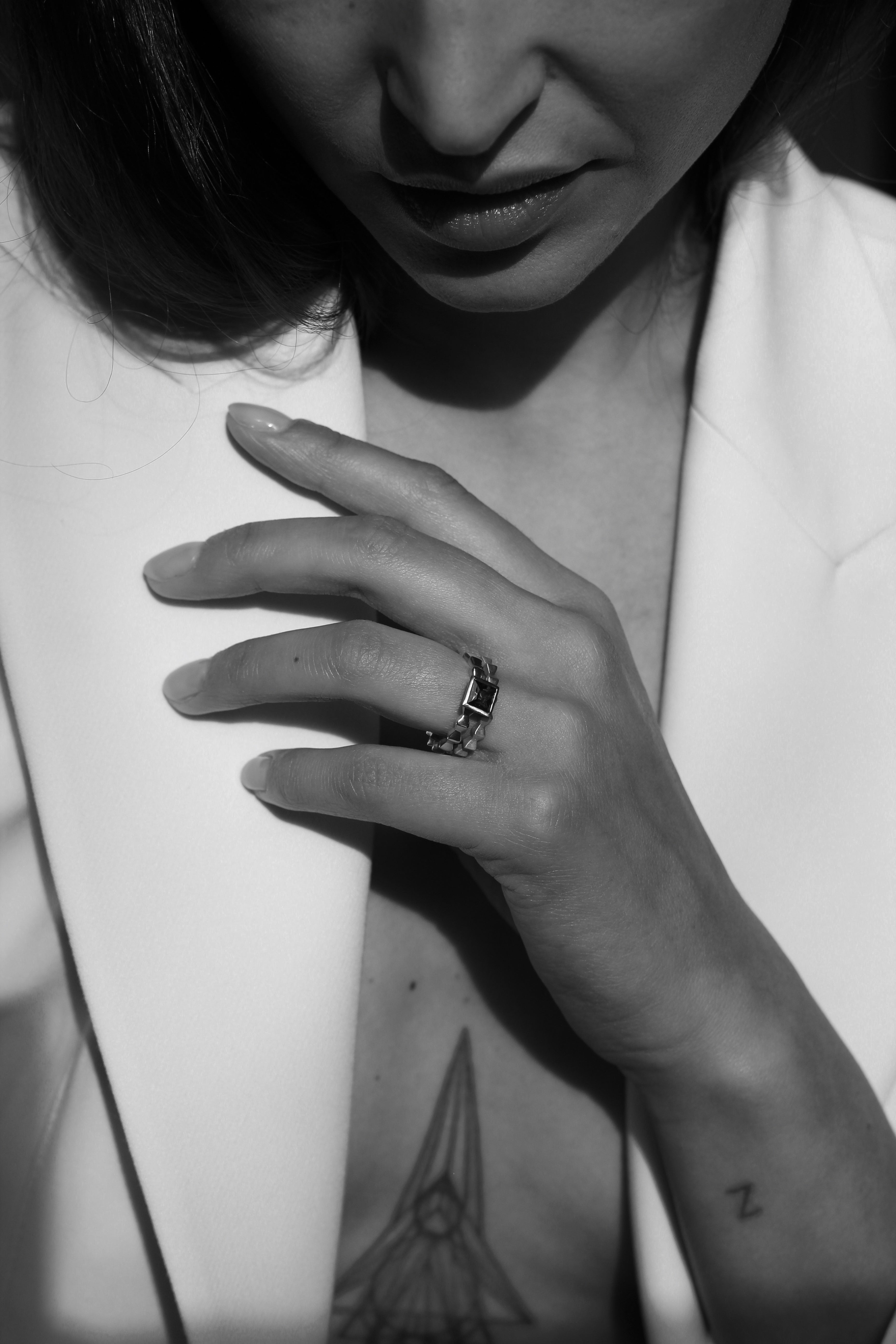 Pyra Stacking Ring in Sterling Silver
