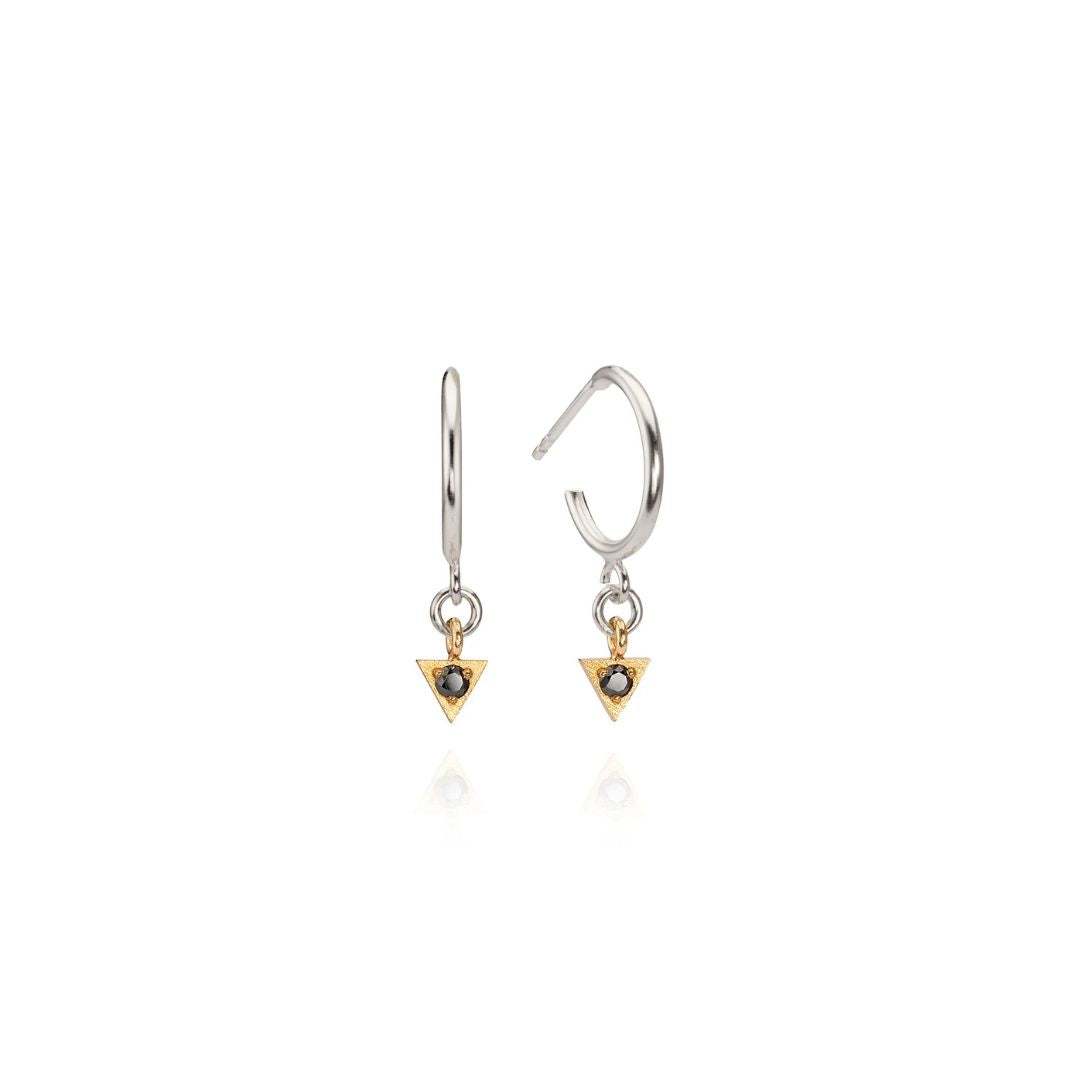 Triangle Drop Hoops Black Diamond