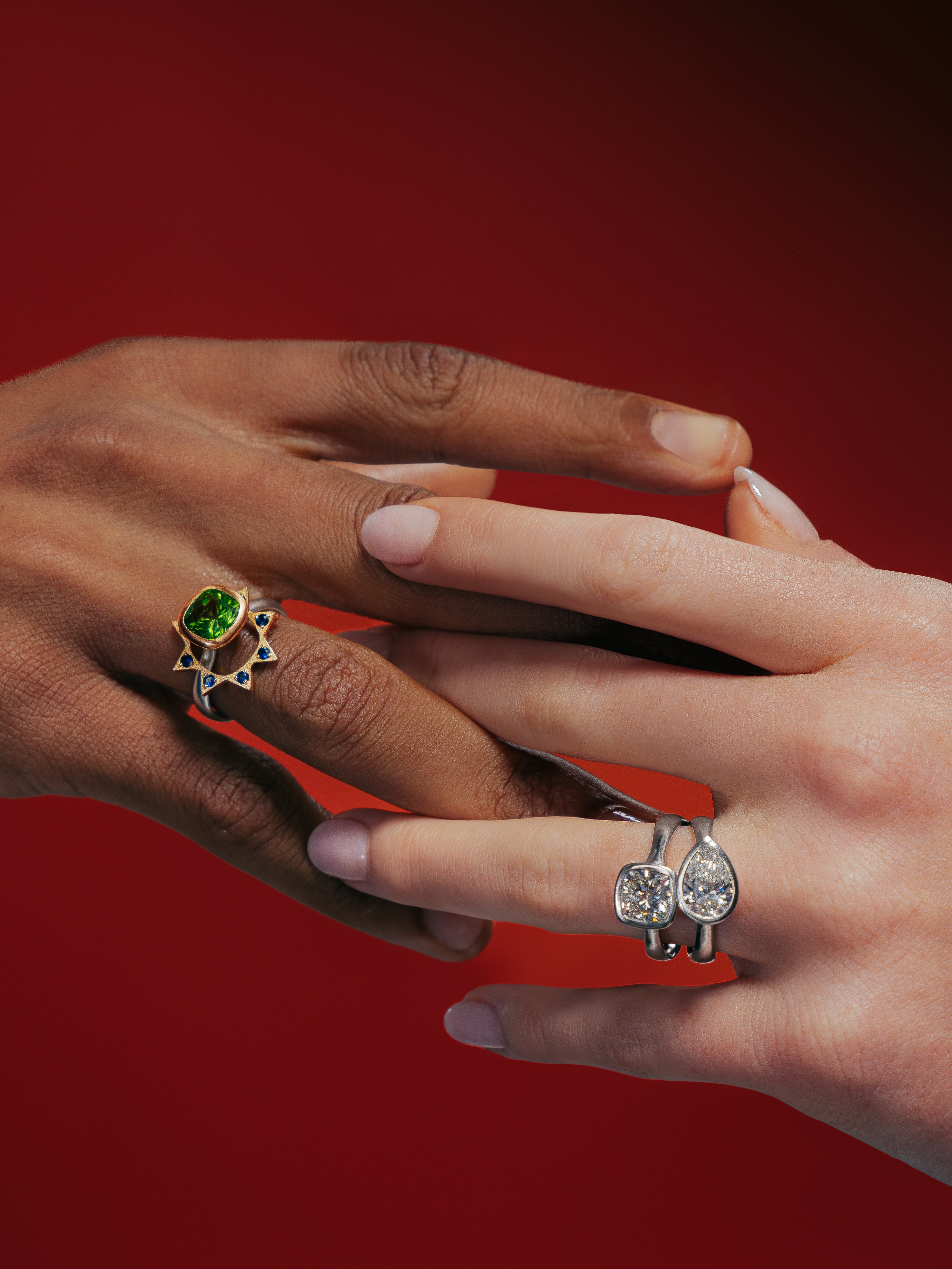 Harlequin Kinetic Starburst Ring