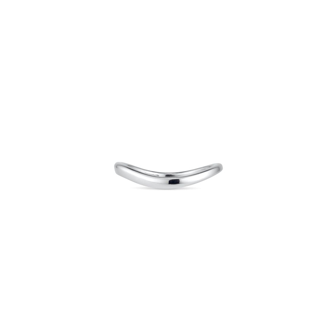 Arch Wedding Band White Gold