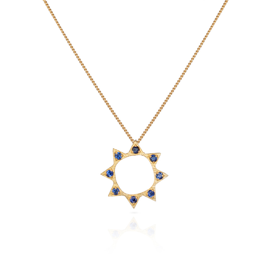 Harlequin Sapphire Starburst Necklace