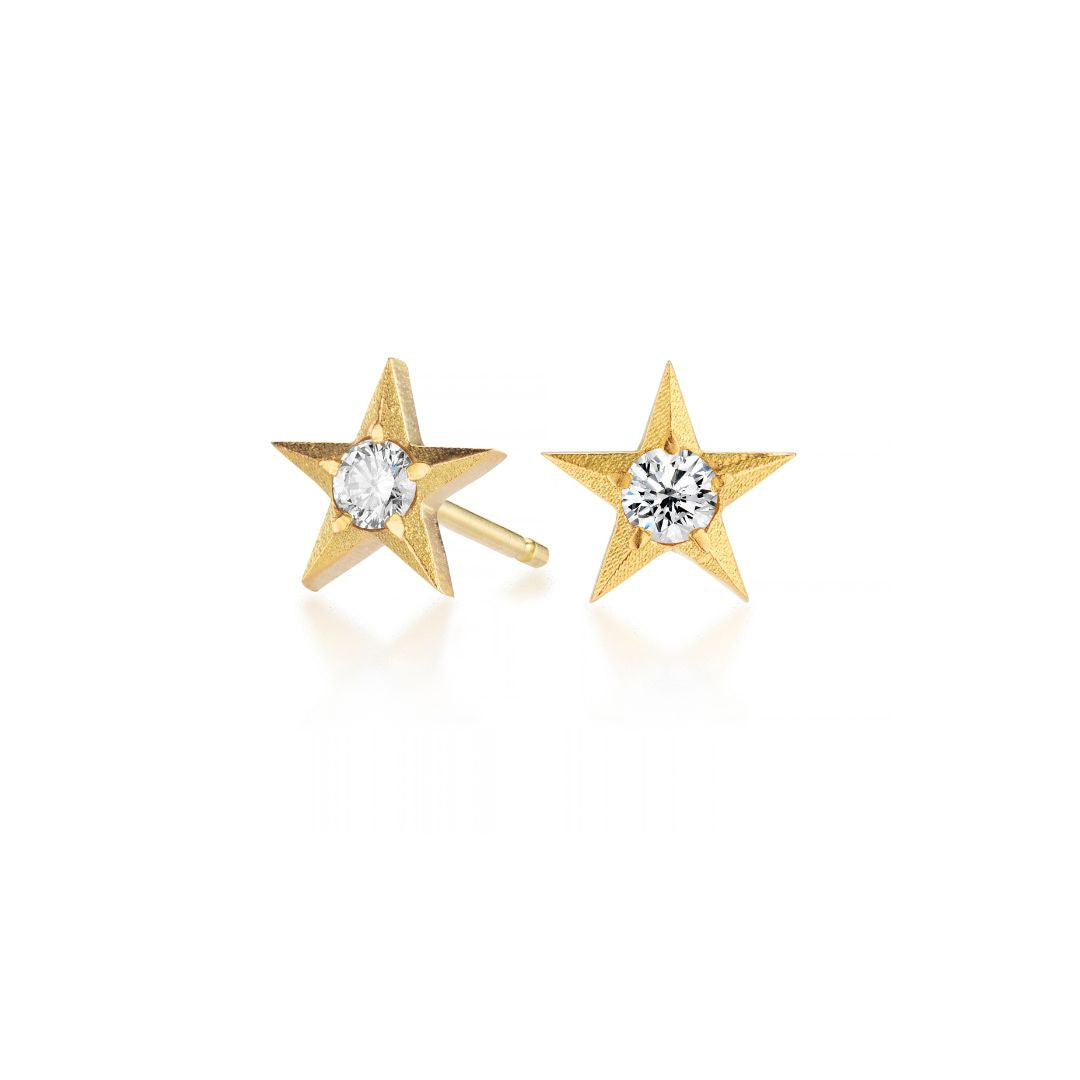 Stella Diamond Studs in Yellow Gold