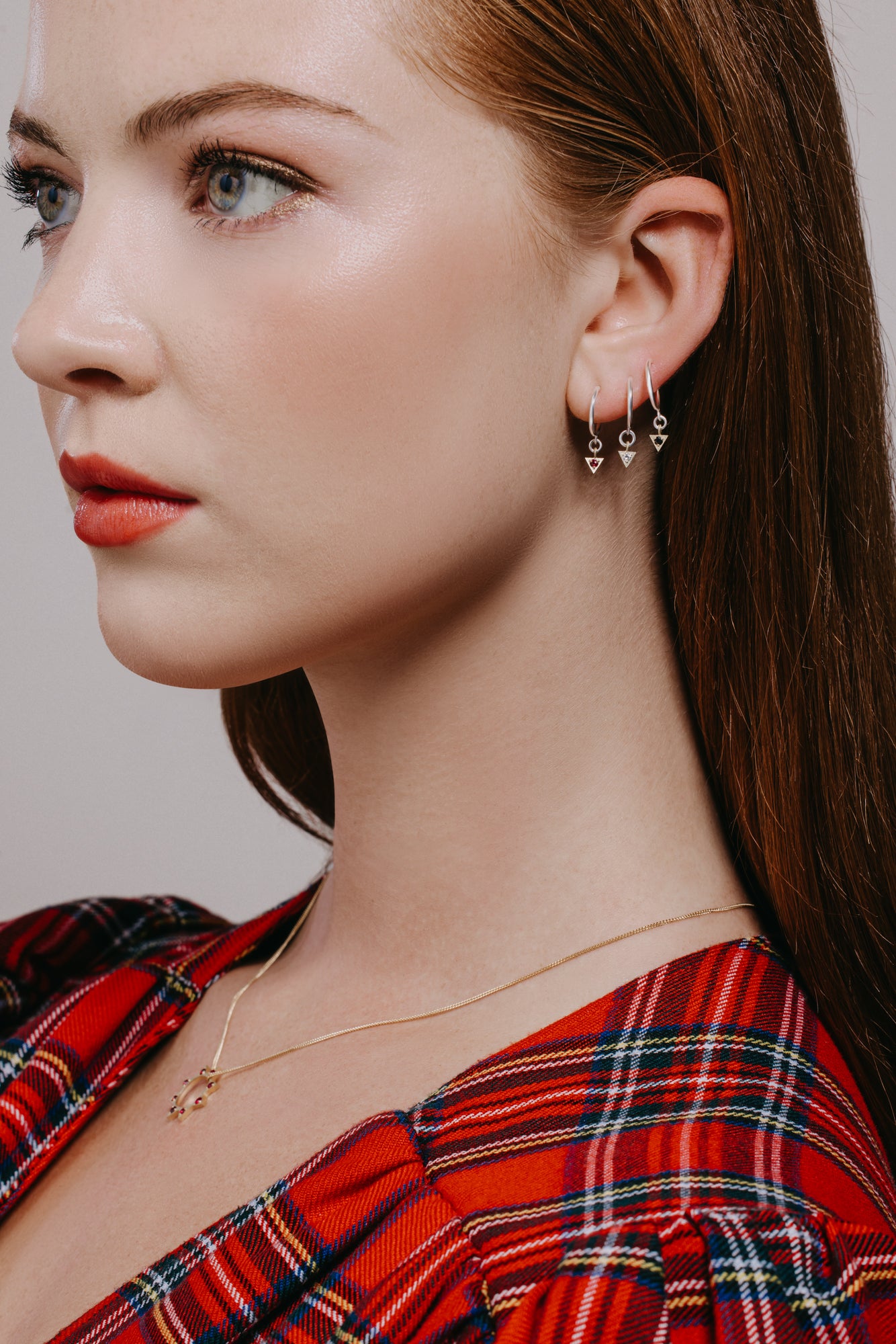 Triangle Drop Hoops Black Diamond