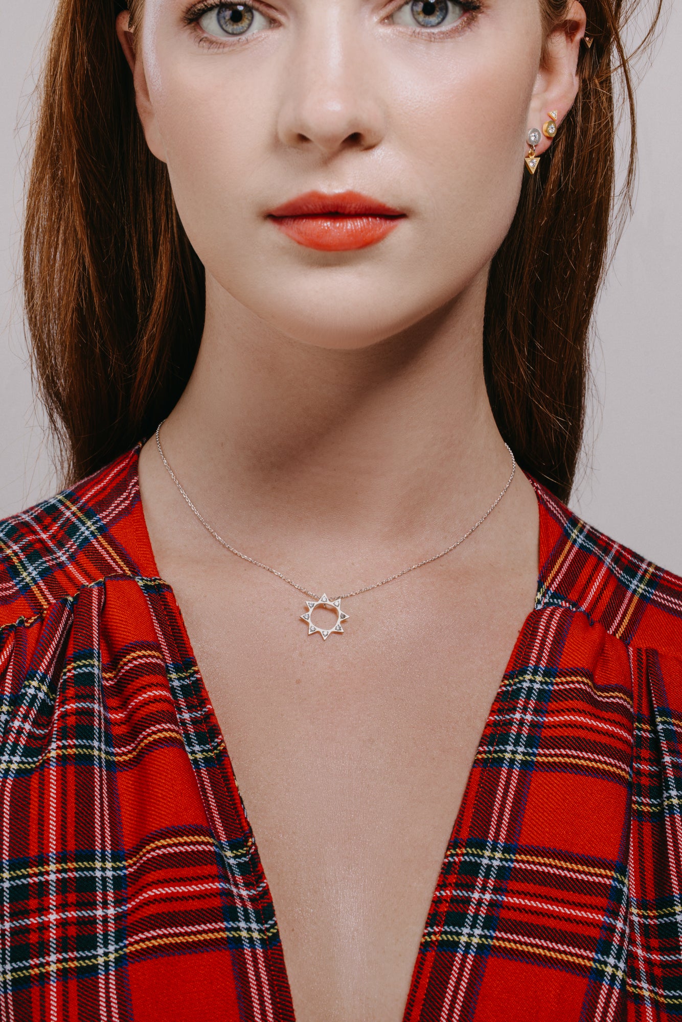 Harlequin Diamond Starburst Necklace