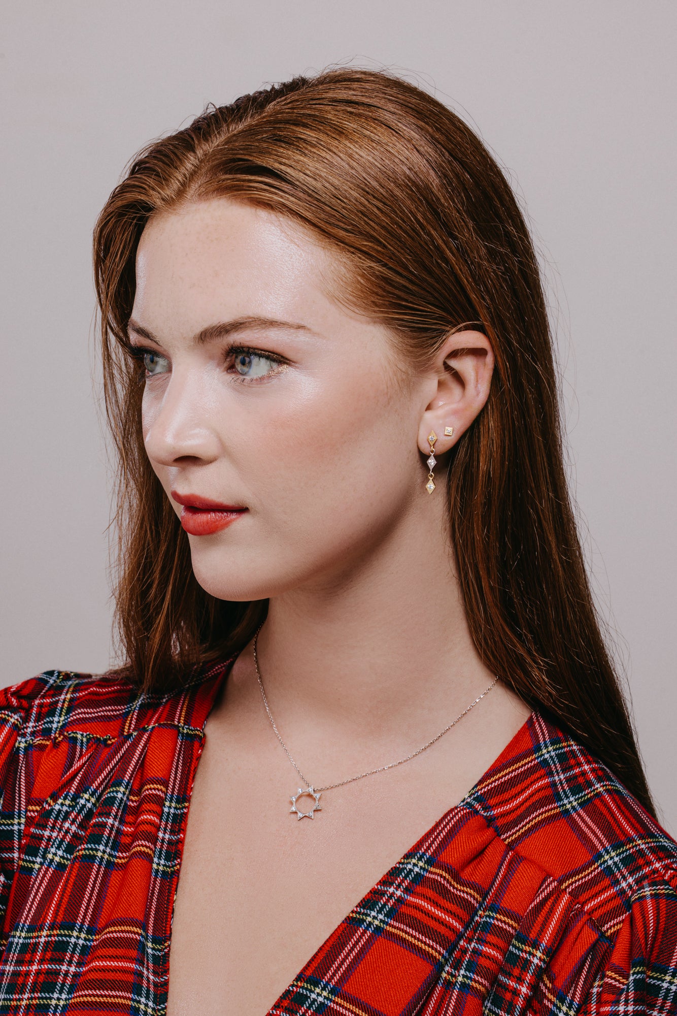 Harlequin Diamond Drop Earrings in 18ct Gold