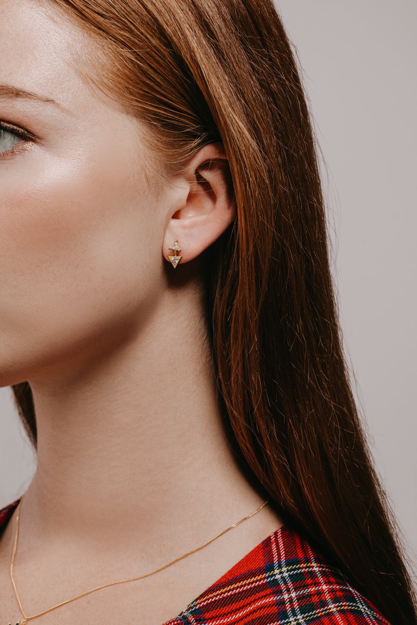 Trilliant Cut Drop Earrings