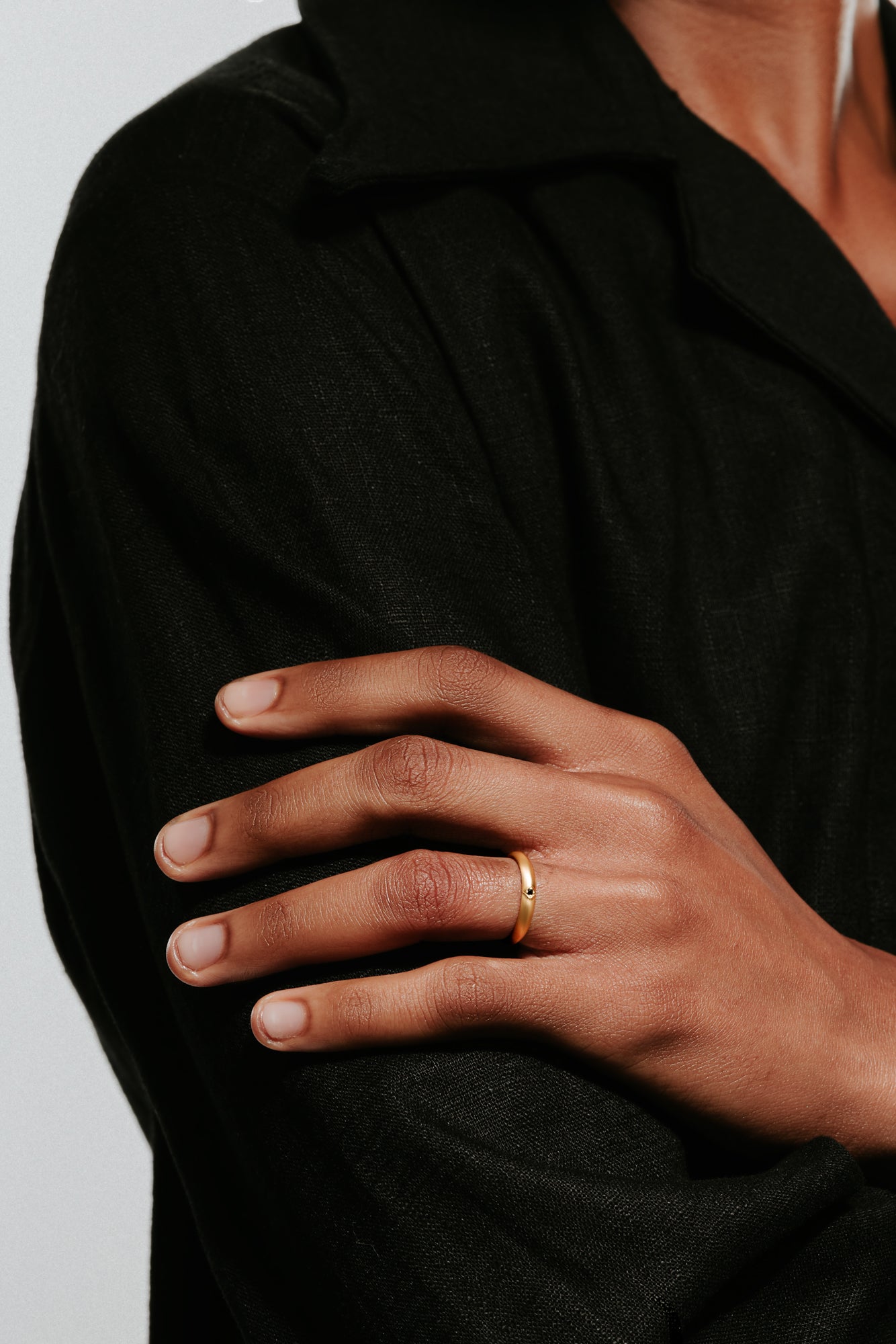 Harlequin Black Diamond Ring