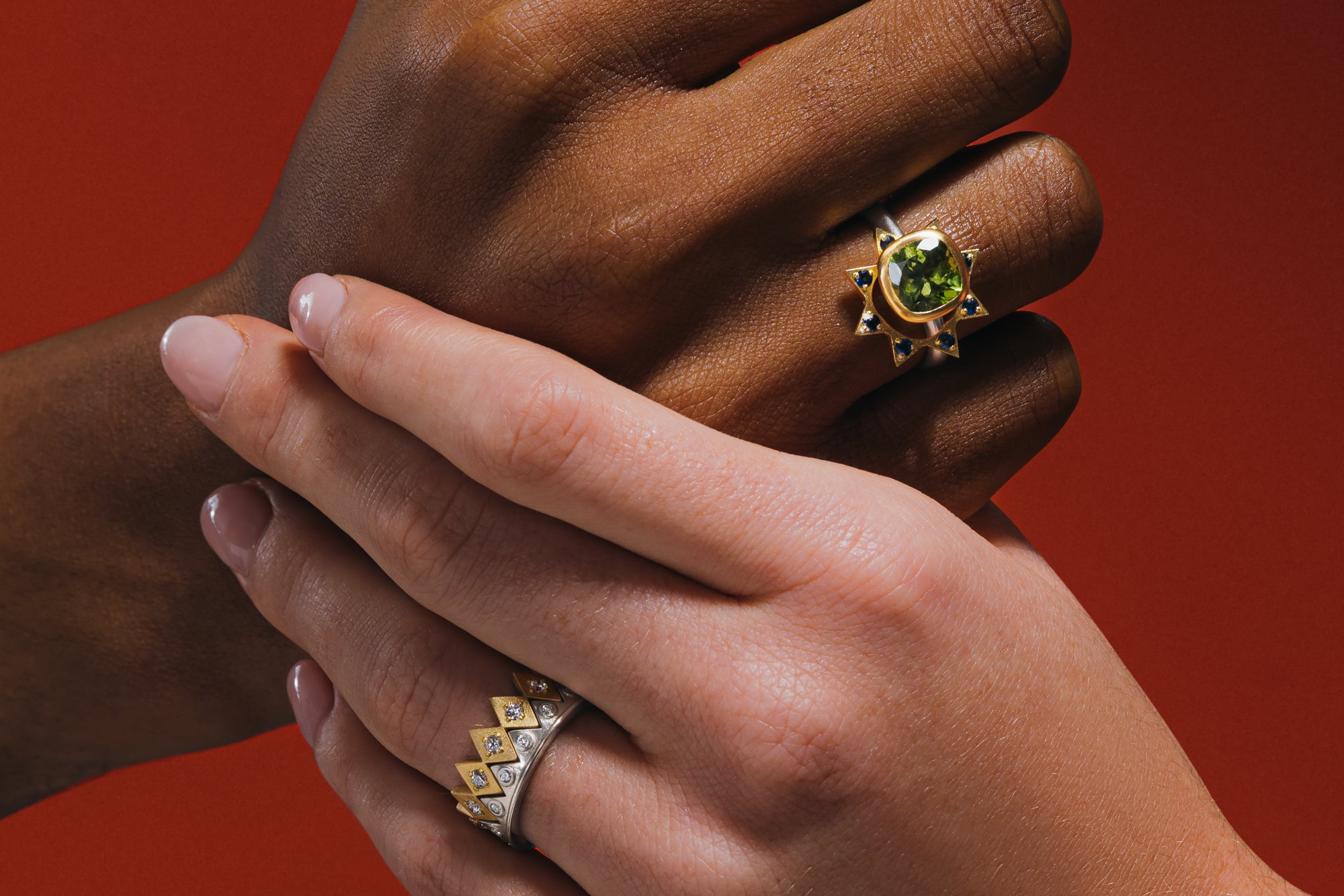 Harlequin Crown Ring