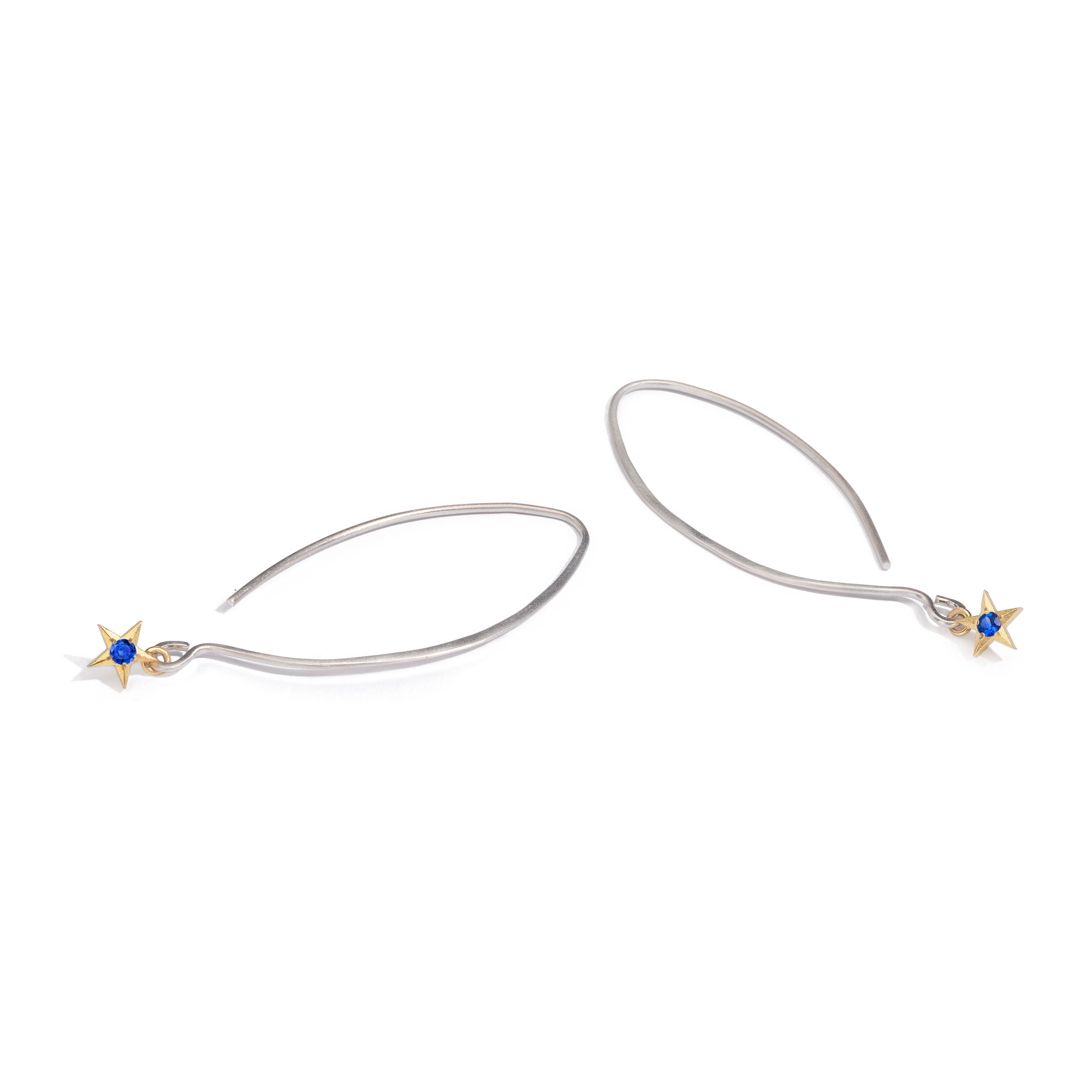 Stella Blue Sapphire Hoops