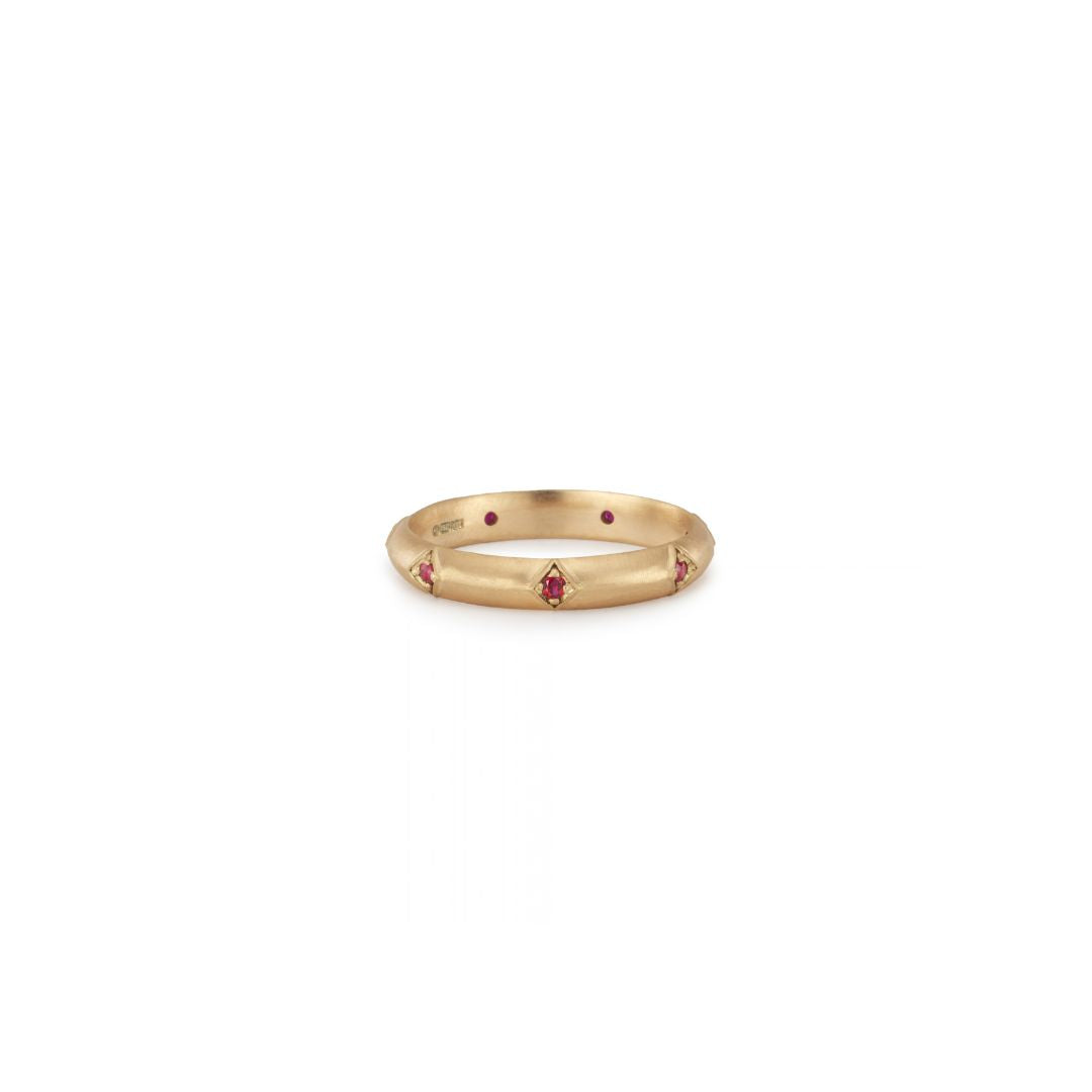 Harlequin Ruby Eternity Ring