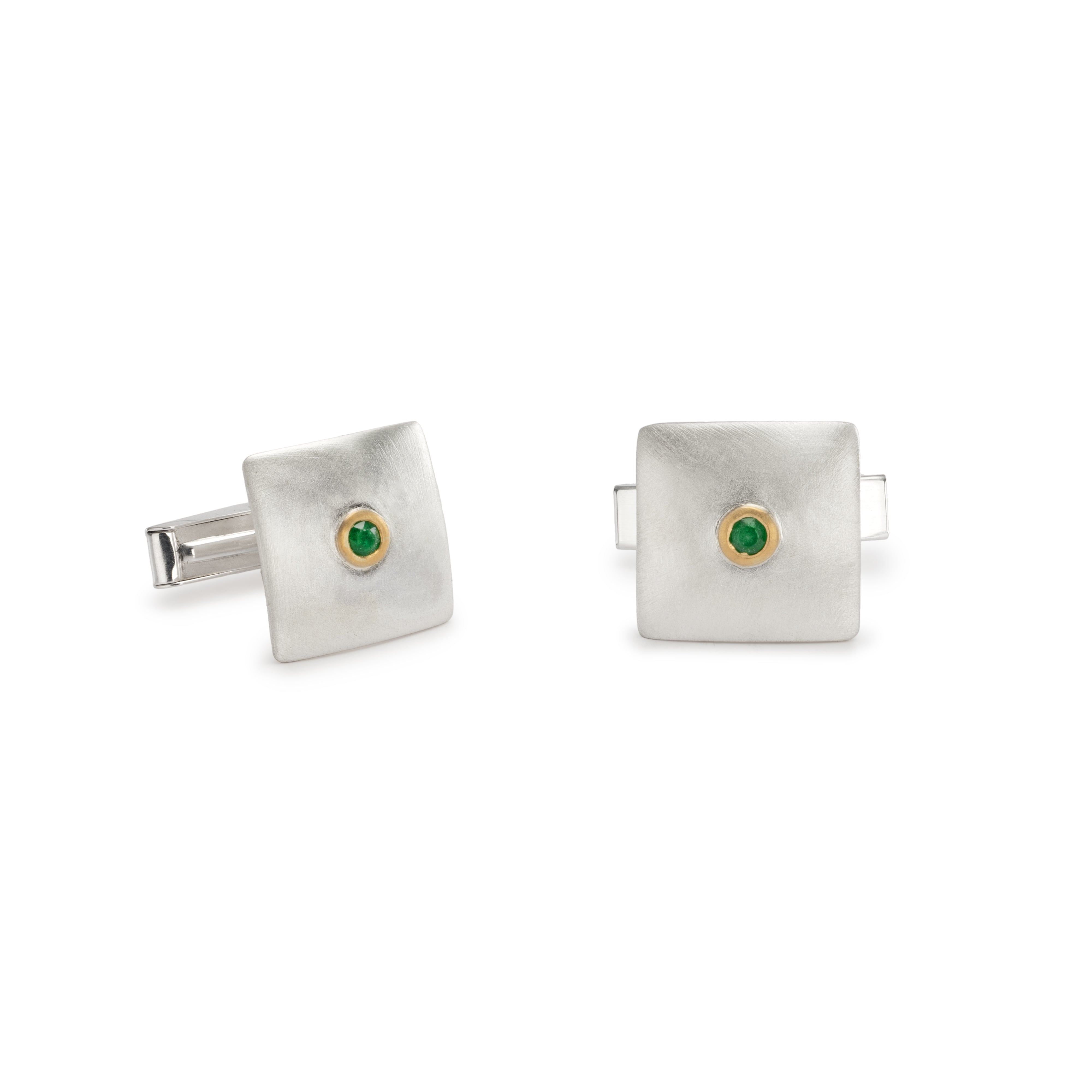 Square Cufflink Emerald