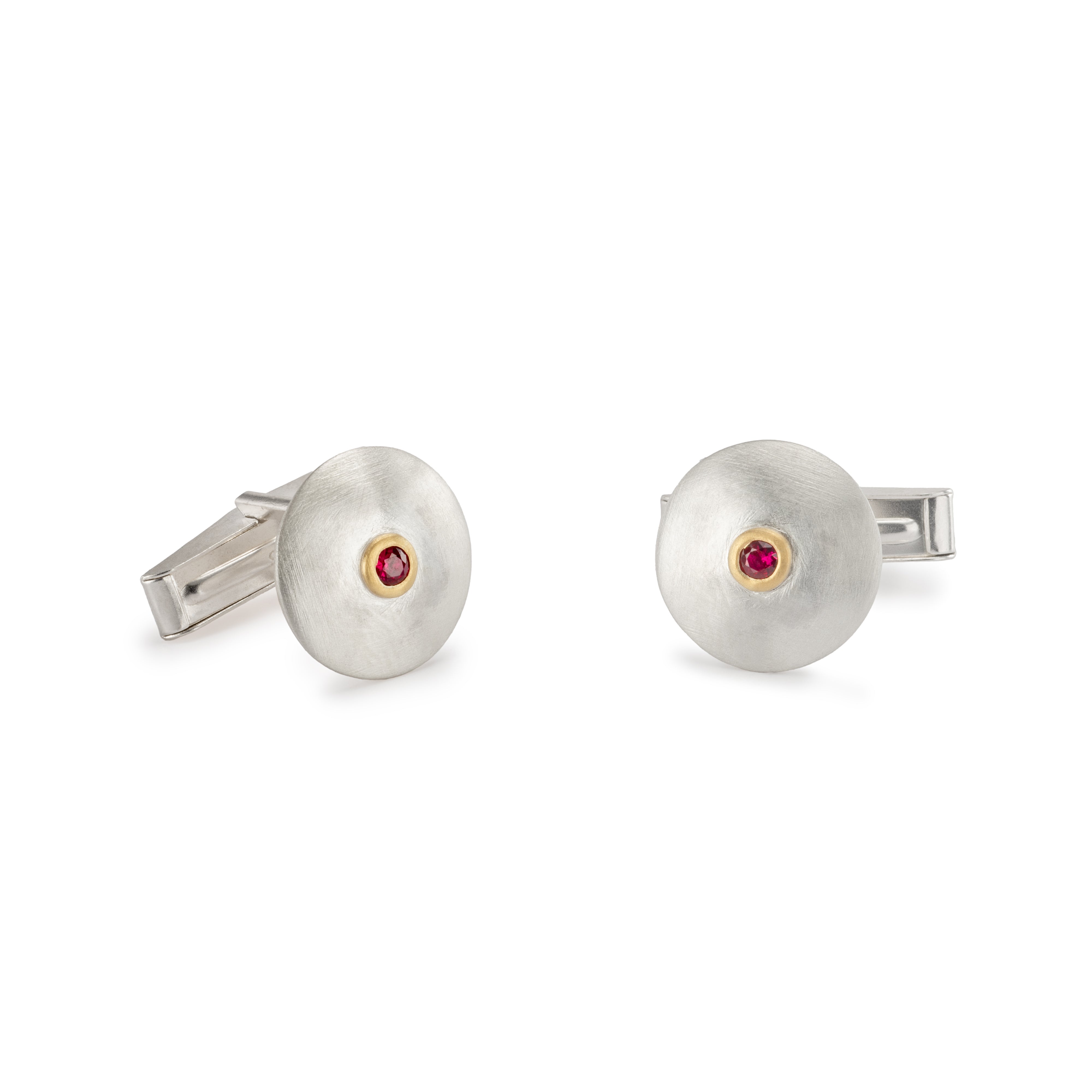 Circle Cufflink Ruby