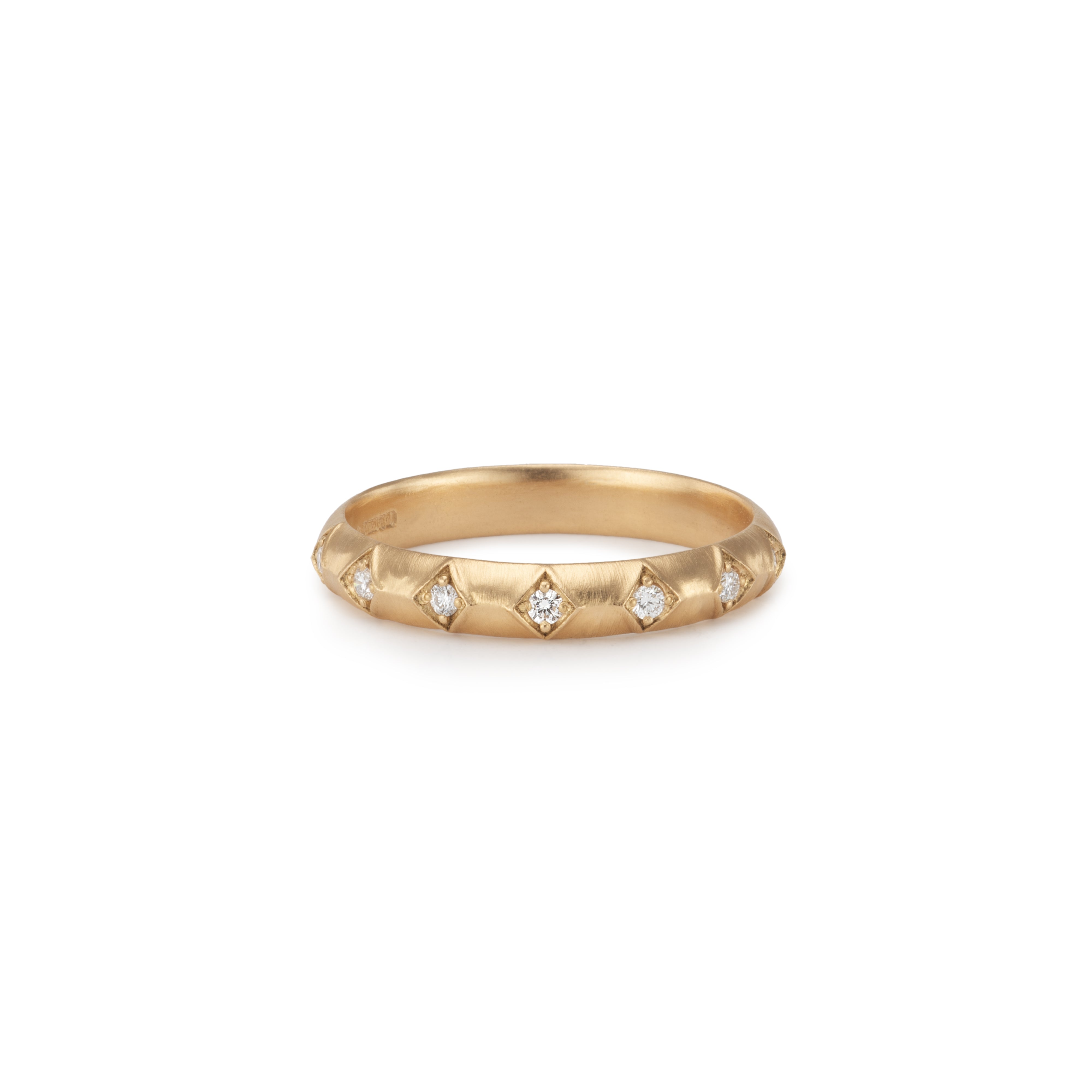 Harlequin Diamond Half Eternity Ring