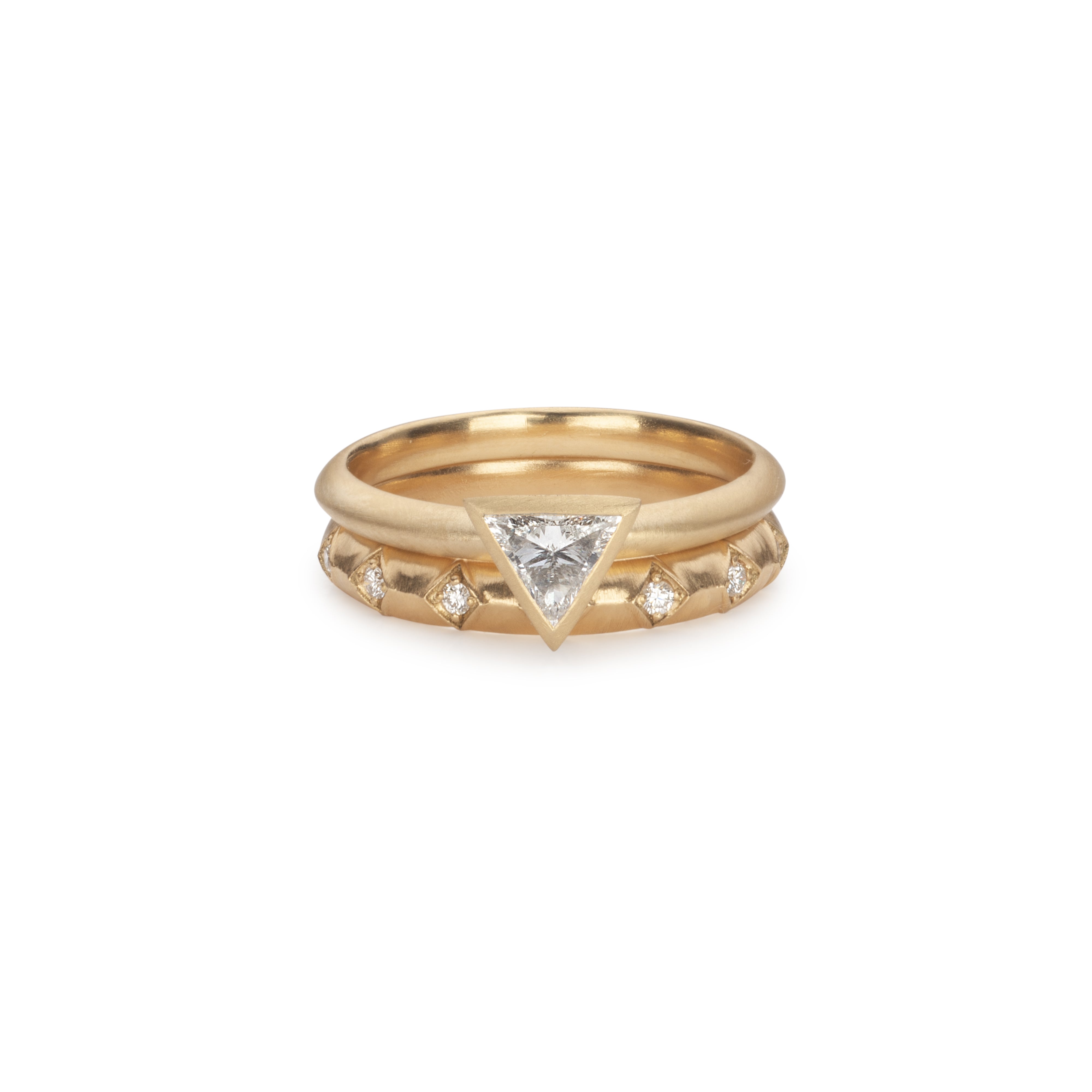 Harlequin Diamond Half Eternity Ring