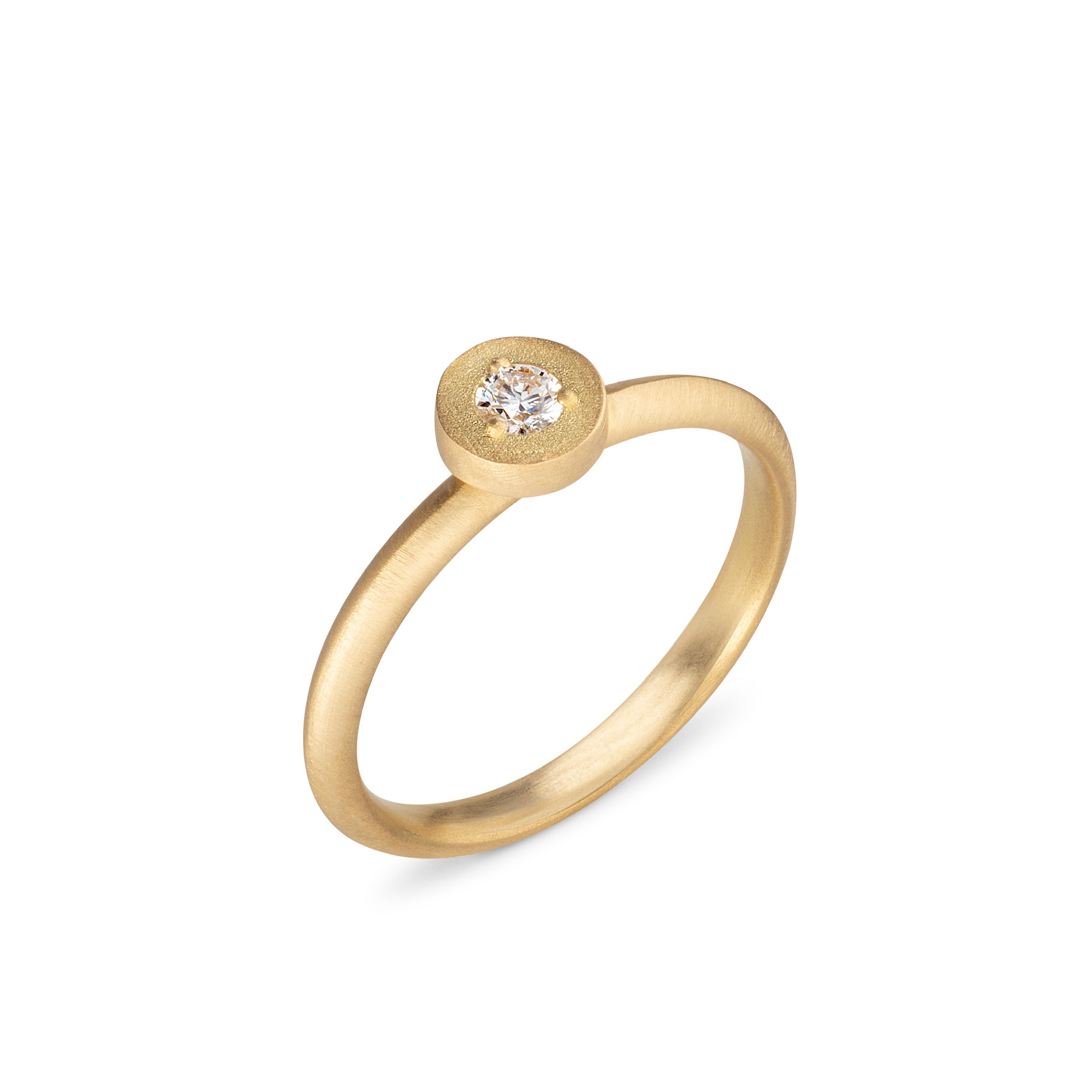 Shapes Circle Ring with Brilliant Cut Diamond