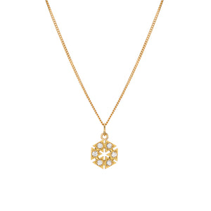 Gold Geometric Diamond Necklace