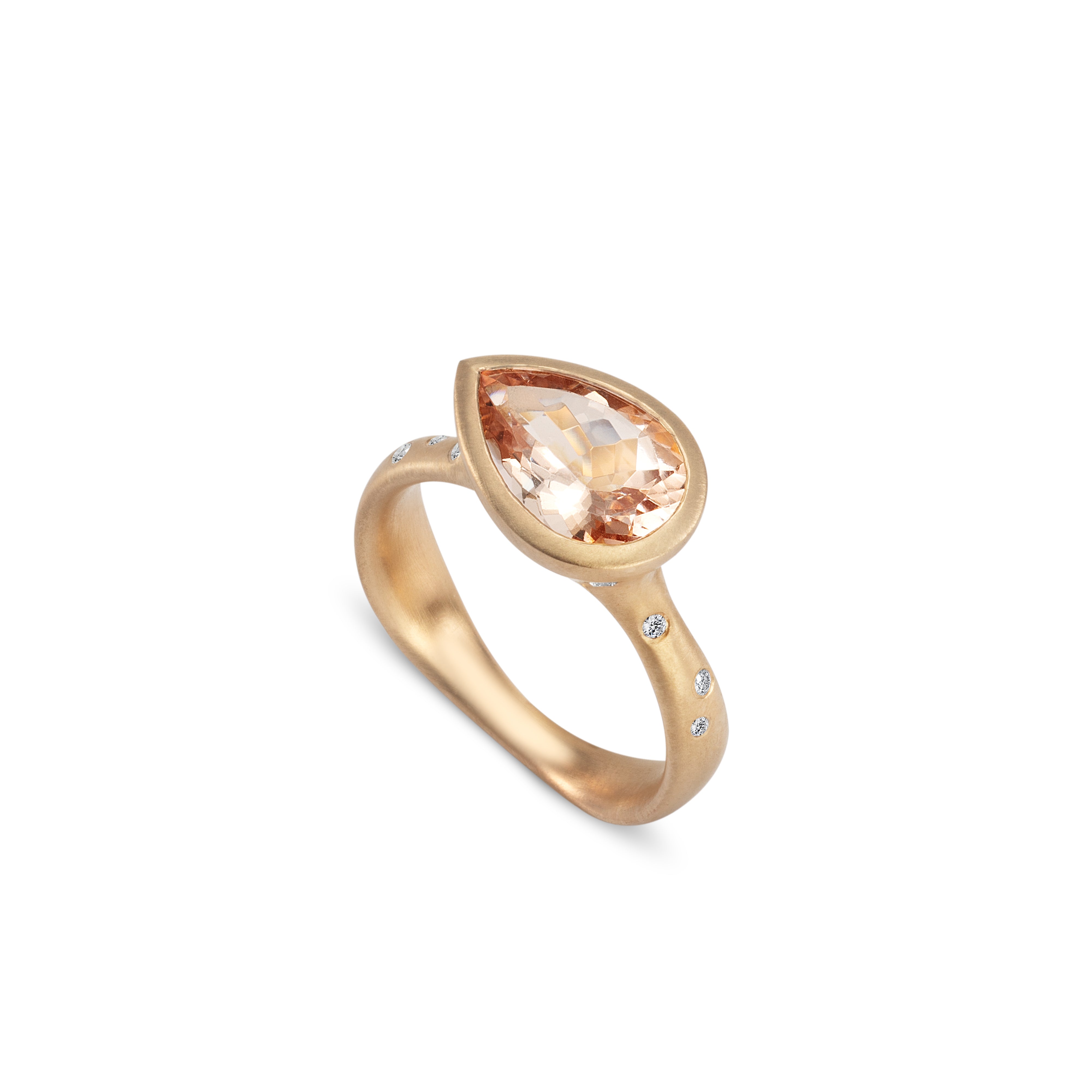 Peachy Morganite Sculpt Ring