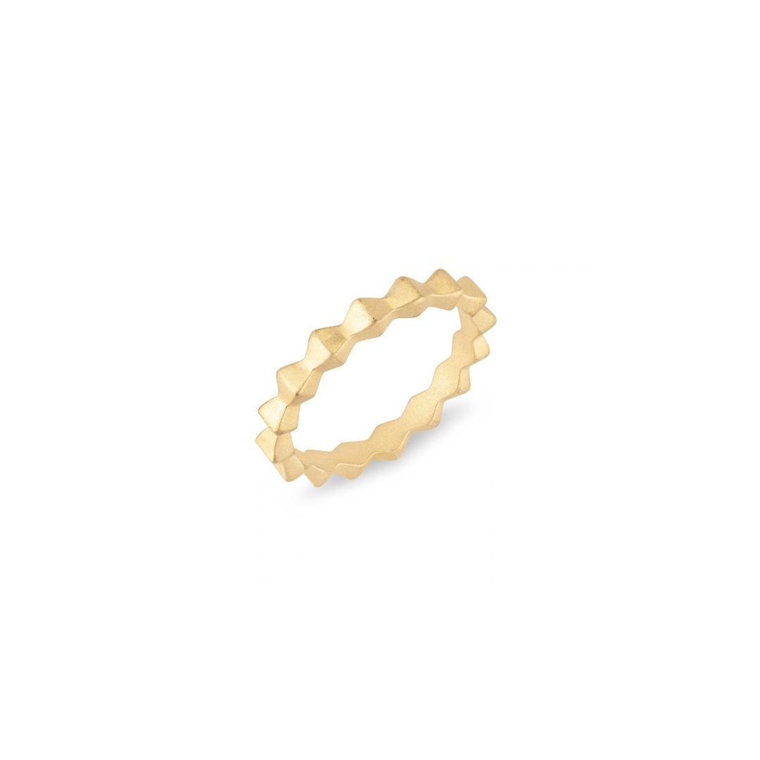 Pyra Stacking Ring in Yellow Gold
