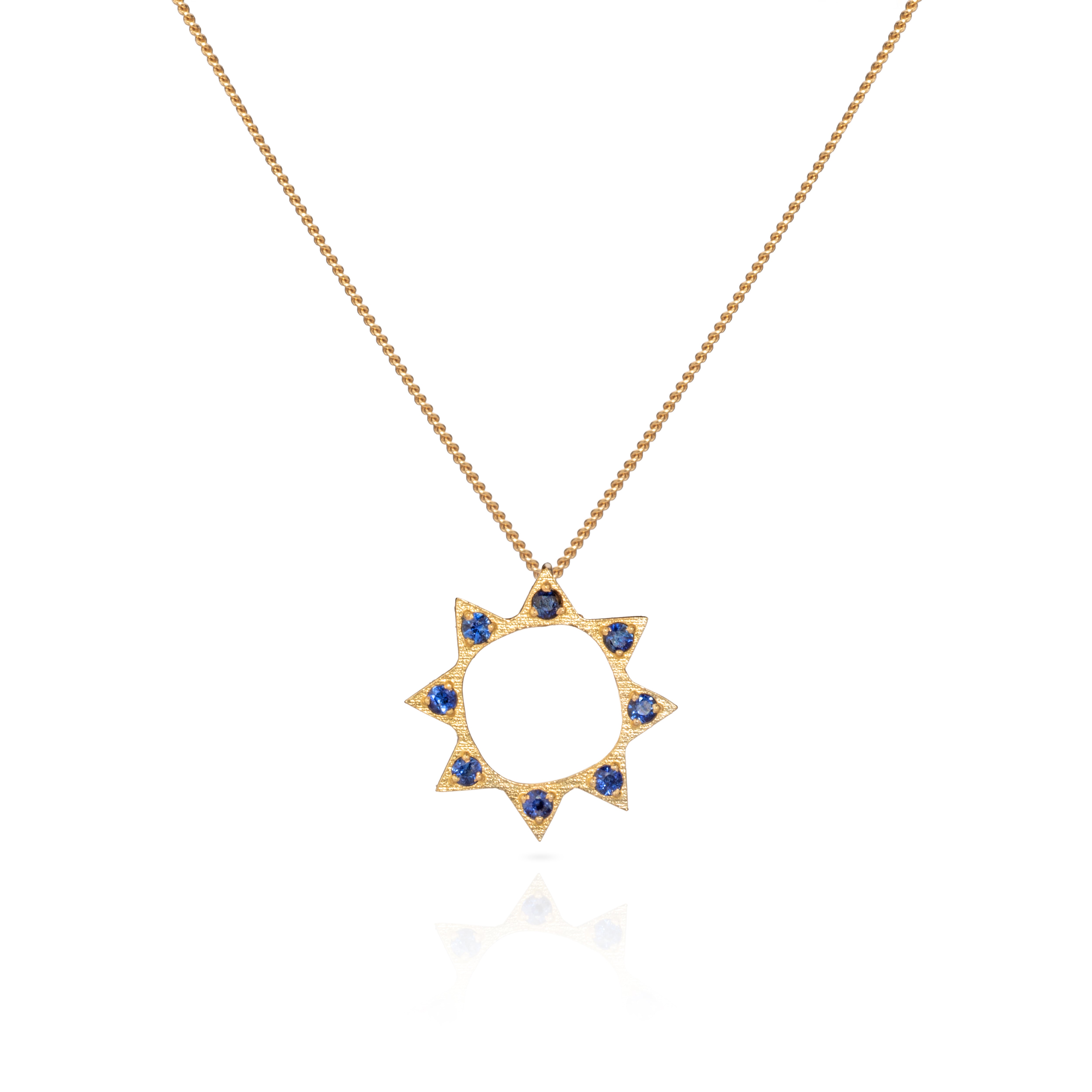 Harlequin Sapphire Starburst Necklace