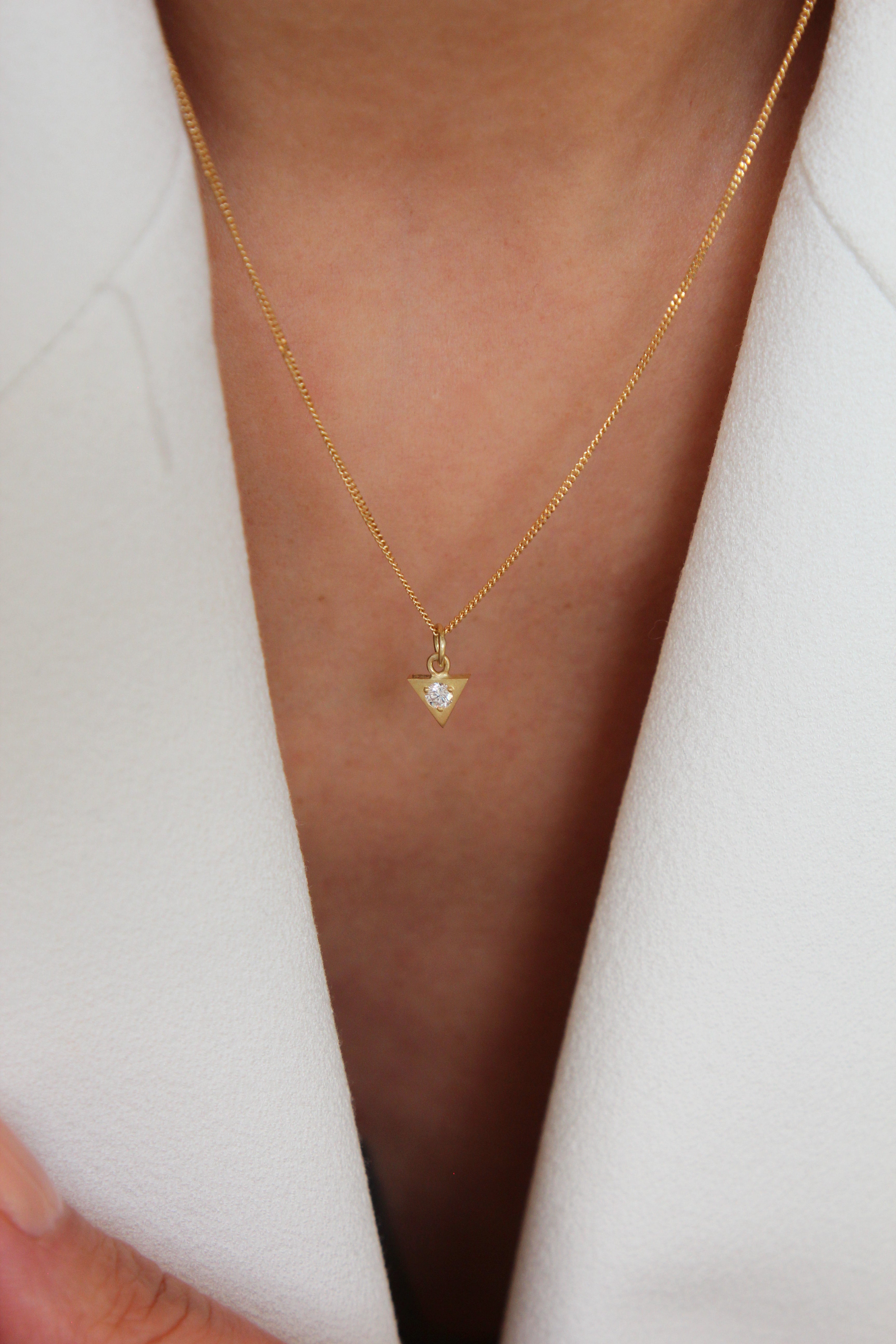 Triangle Diamond Necklace