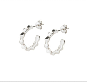 Pyra Small Silver Hoop Earrings