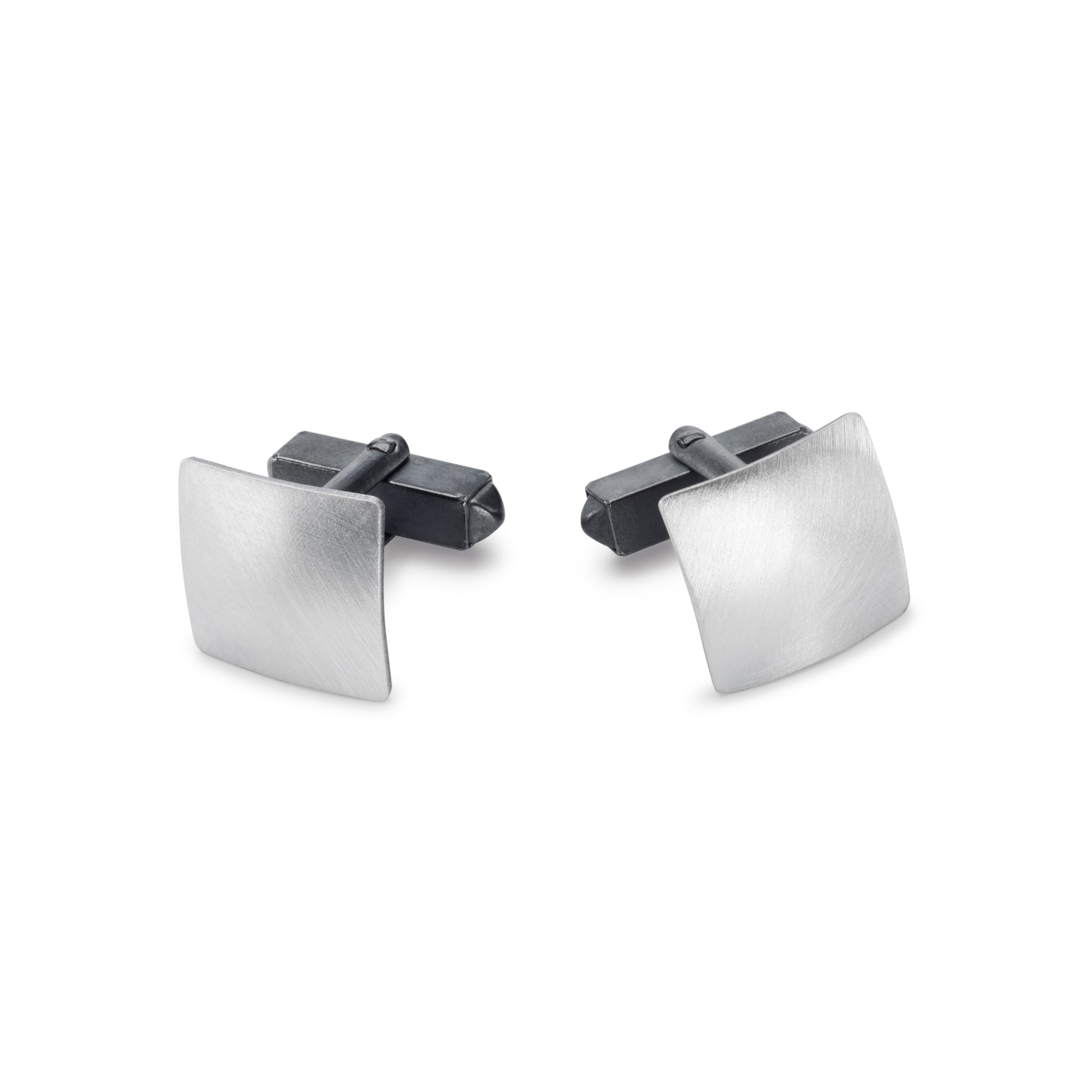 Silver oxidised Square Cufflink