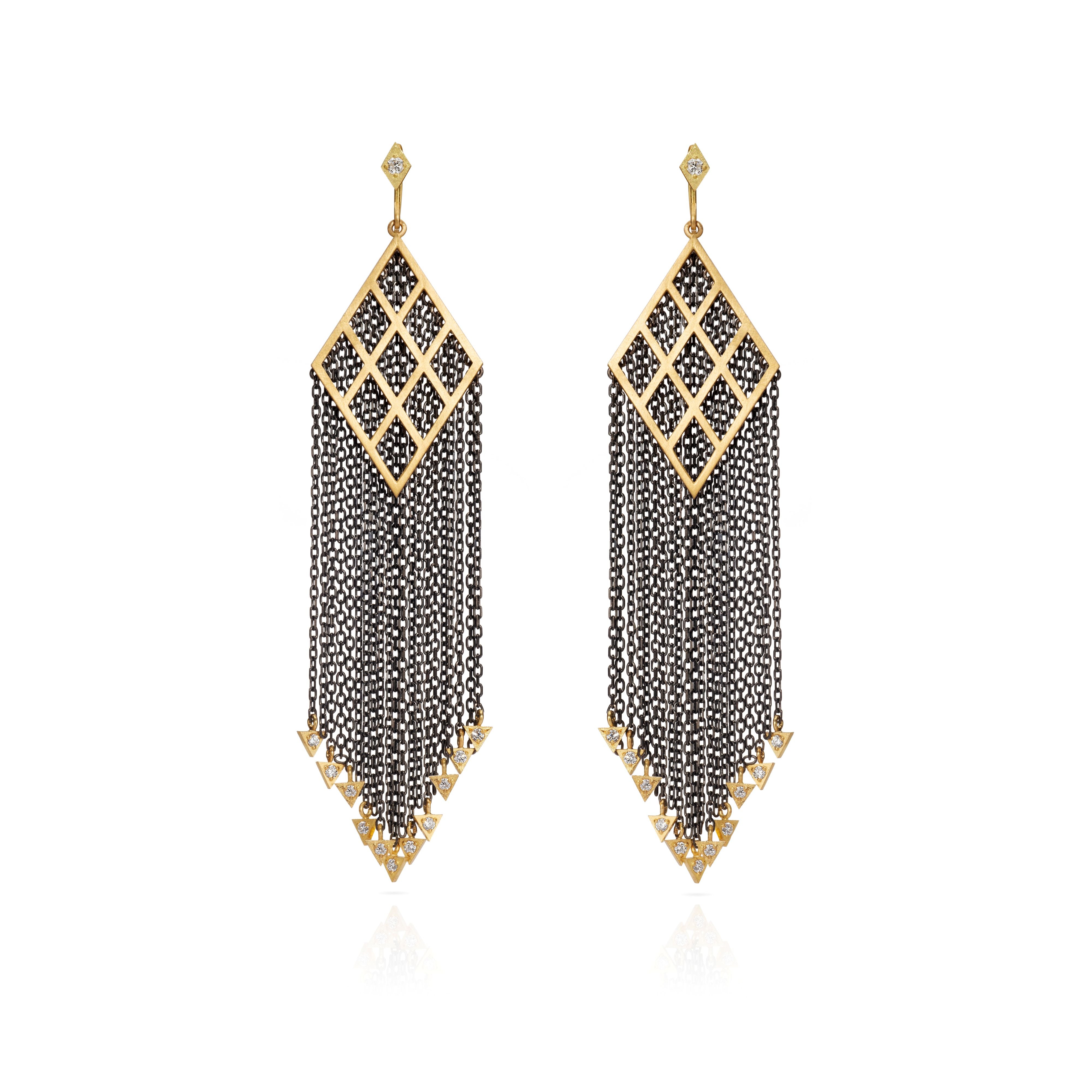 Harlequin Fringe Earrings