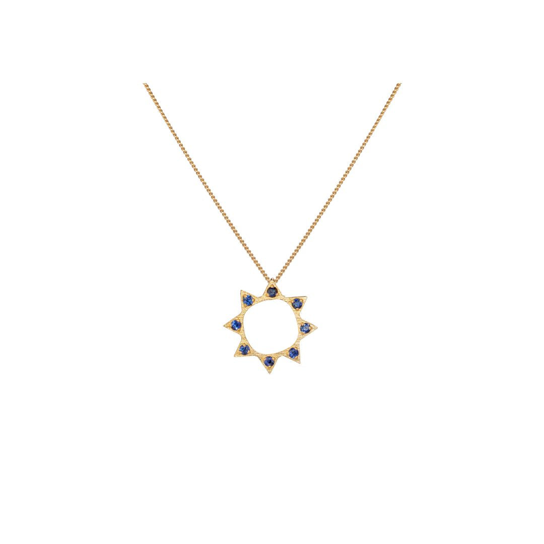 Harlequin Sapphire Starburst Necklace