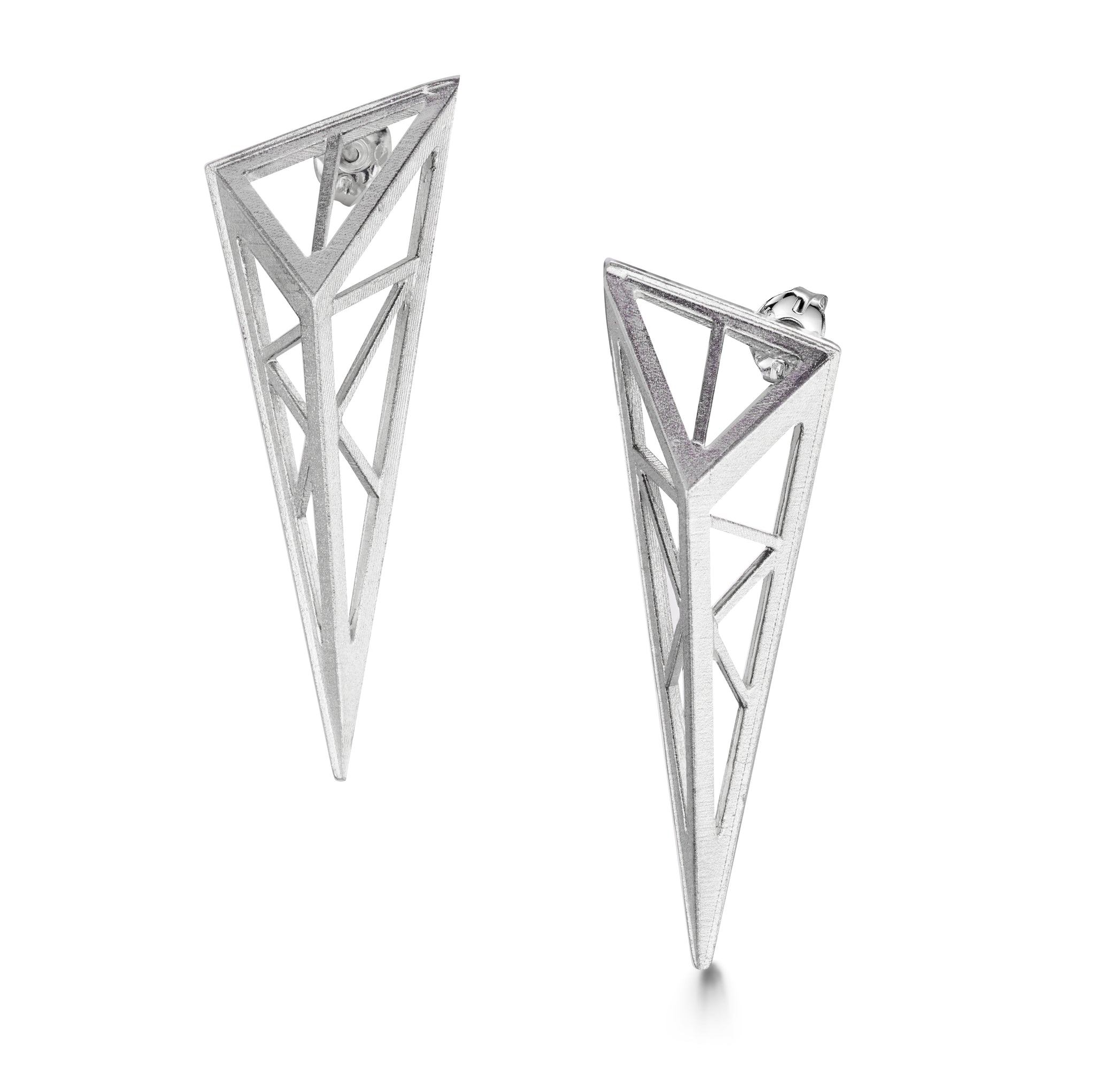Corrosion single stud Earrings in sterling silver - Romany Starrs