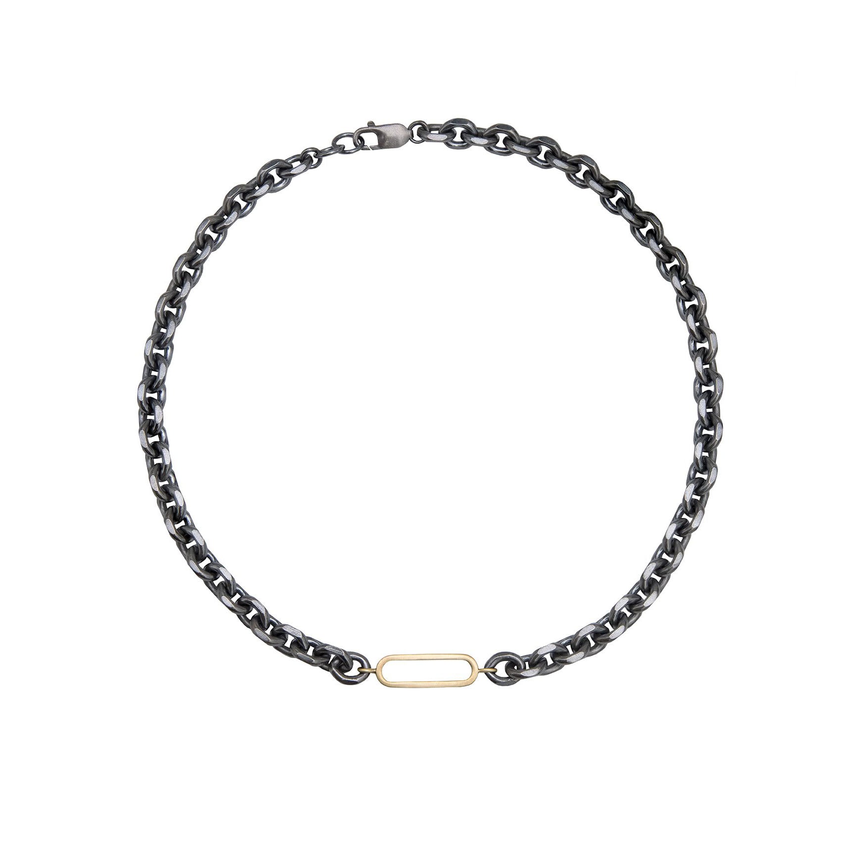 Nexus Black & 9ct Yellow Gold Chunky Chain