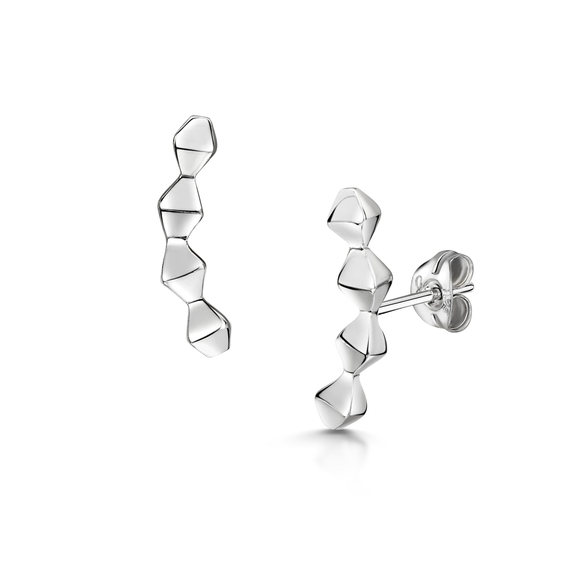 Pyra ear climbers in sterling silver - Romany Starrs